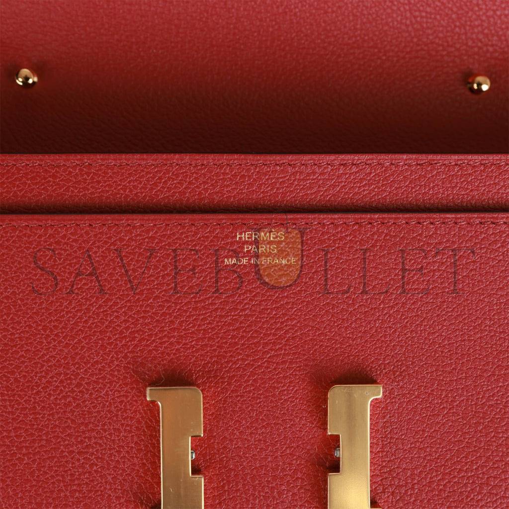 HERMES CONSTANCE WALLET TO GO ROUGE GRENAT EVERCOLOR GOLD HARDWARE (8*4.5*1.5cm) HERMES CONSTANCE WALLET TO GO ROUGE GRENAT EVERCOLOR GOLD HARDWARE (8*4.5*1.5cm)