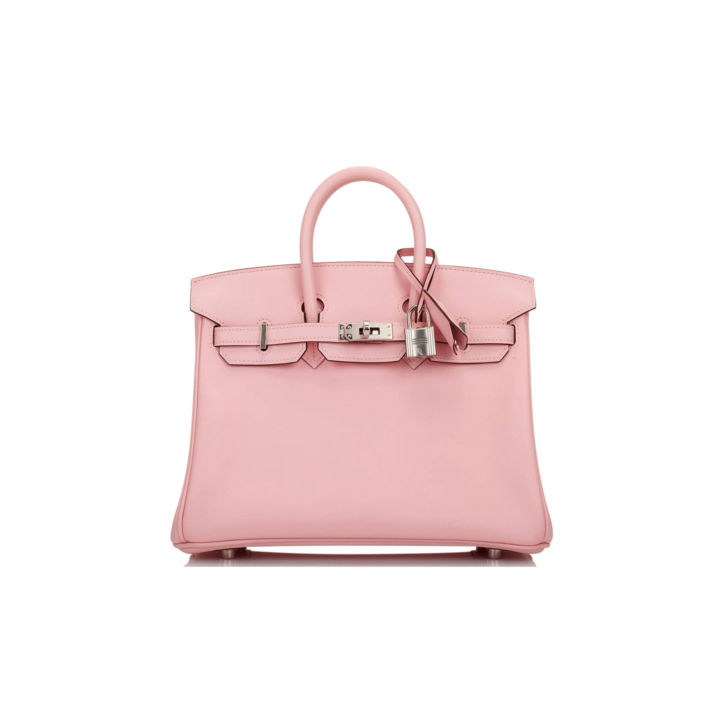 HERMES BIRKIN 25 ROSE SAKURA JONATHAN PALLADIUM HARDWARE HANDMADE (25cm) HERMES BIRKIN 25 ROSE SAKURA JONATHAN PALLADIUM HARDWARE HANDMADE (25cm)