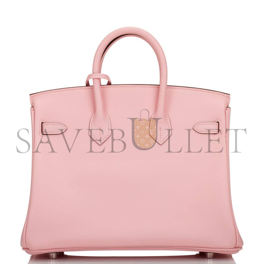 HERMES BIRKIN 25 ROSE SAKURA JONATHAN PALLADIUM HARDWARE HANDMADE (25cm) HERMES BIRKIN 25 ROSE SAKURA JONATHAN PALLADIUM HARDWARE HANDMADE (25cm)