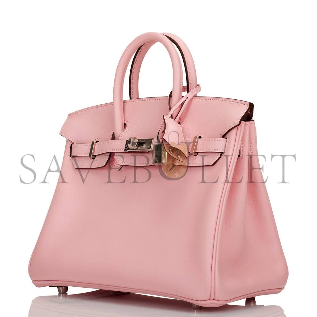 HERMES BIRKIN 25 ROSE SAKURA JONATHAN PALLADIUM HARDWARE HANDMADE (25cm) HERMES BIRKIN 25 ROSE SAKURA JONATHAN PALLADIUM HARDWARE HANDMADE (25cm)