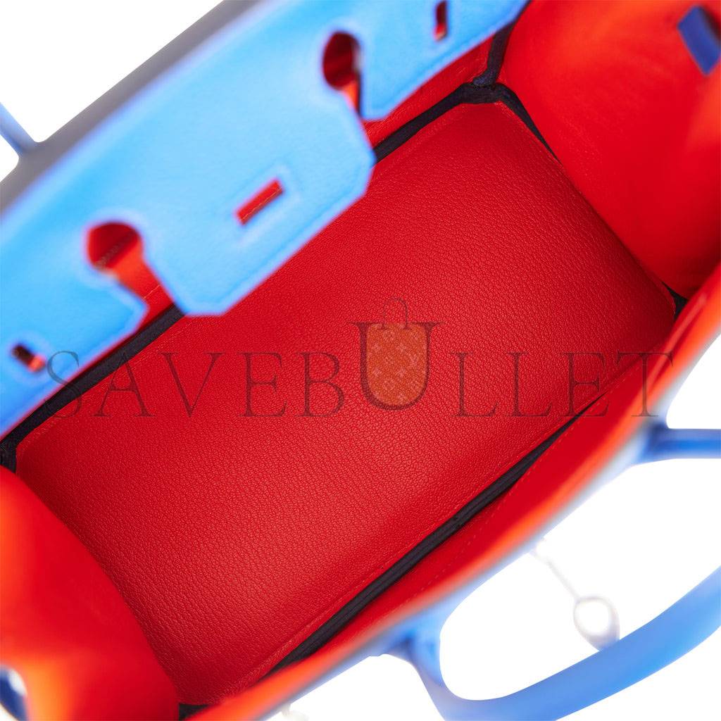 HERMES BIRKIN 25 BLEU ROYAL VERSO TOGO PALLADIUM HARDWARE HANDMADE (25cm) HERMES BIRKIN 25 BLEU ROYAL VERSO TOGO PALLADIUM HARDWARE HANDMADE (25cm)