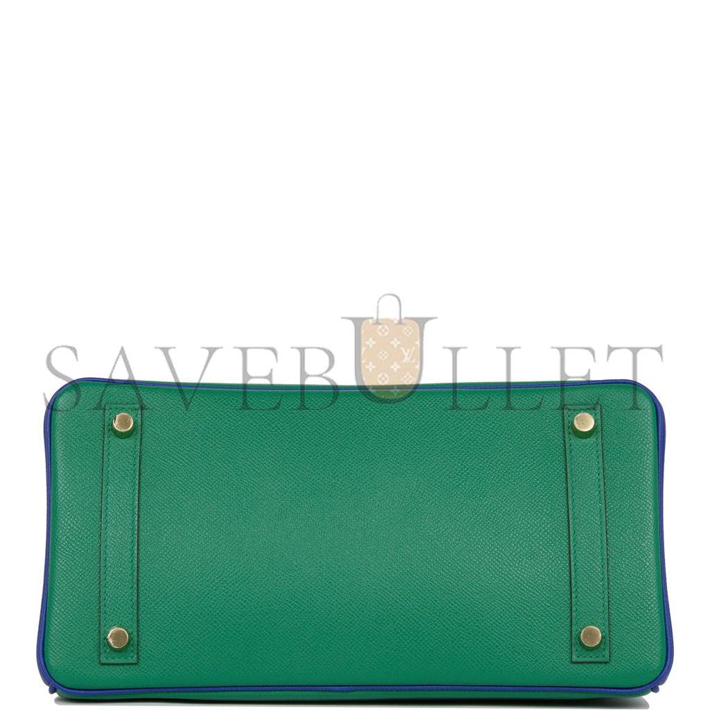 HERMES SPECIAL ORDER (HSS) BIRKIN 30 VERT VERONE AND BLEU ELECTRIC EPSOM BRUSHED GOLD HARDWARE ( 30cm*22*16cm) HERMES SPECIAL ORDER (HSS) BIRKIN 30 VERT VERONE AND BLEU ELECTRIC EPSOM BRUSHED GOLD HARDWARE ( 30cm*22*16cm)