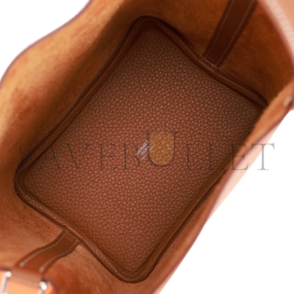 HERMES ECLAT PICOTIN LOCK 18 GOLD CLEMENCE PALLADIUM HARDWARE (18cm) HERMES ECLAT PICOTIN LOCK 18 GOLD CLEMENCE PALLADIUM HARDWARE (18cm)