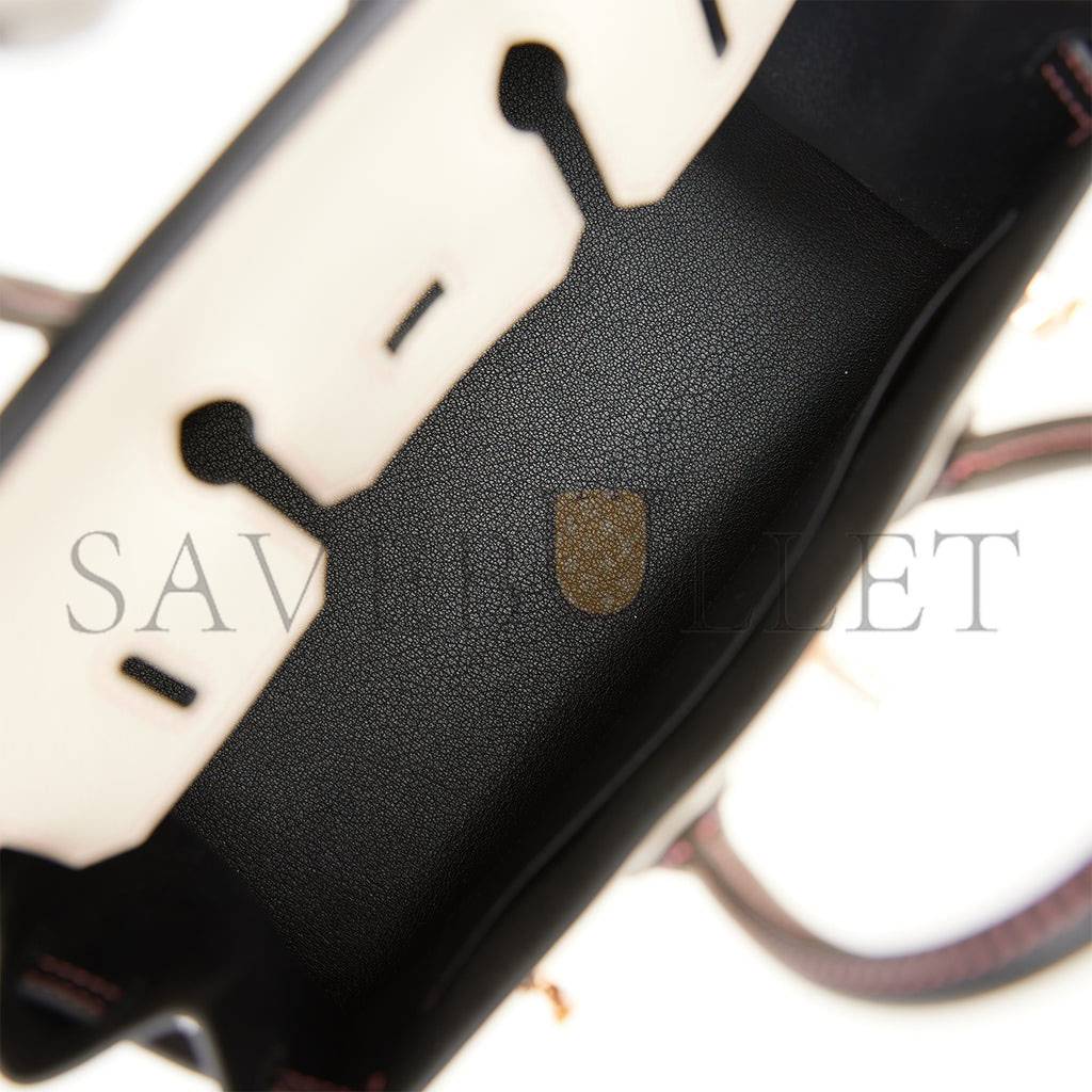 HERMES SPECIAL ORDER (HSS) BIRKIN SELLIER 25 NATA AND BLACK EPSOM ROSE GOLD HARDWARE (25cm) HERMES SPECIAL ORDER (HSS) BIRKIN SELLIER 25 NATA AND BLACK EPSOM ROSE GOLD HARDWARE (25cm)