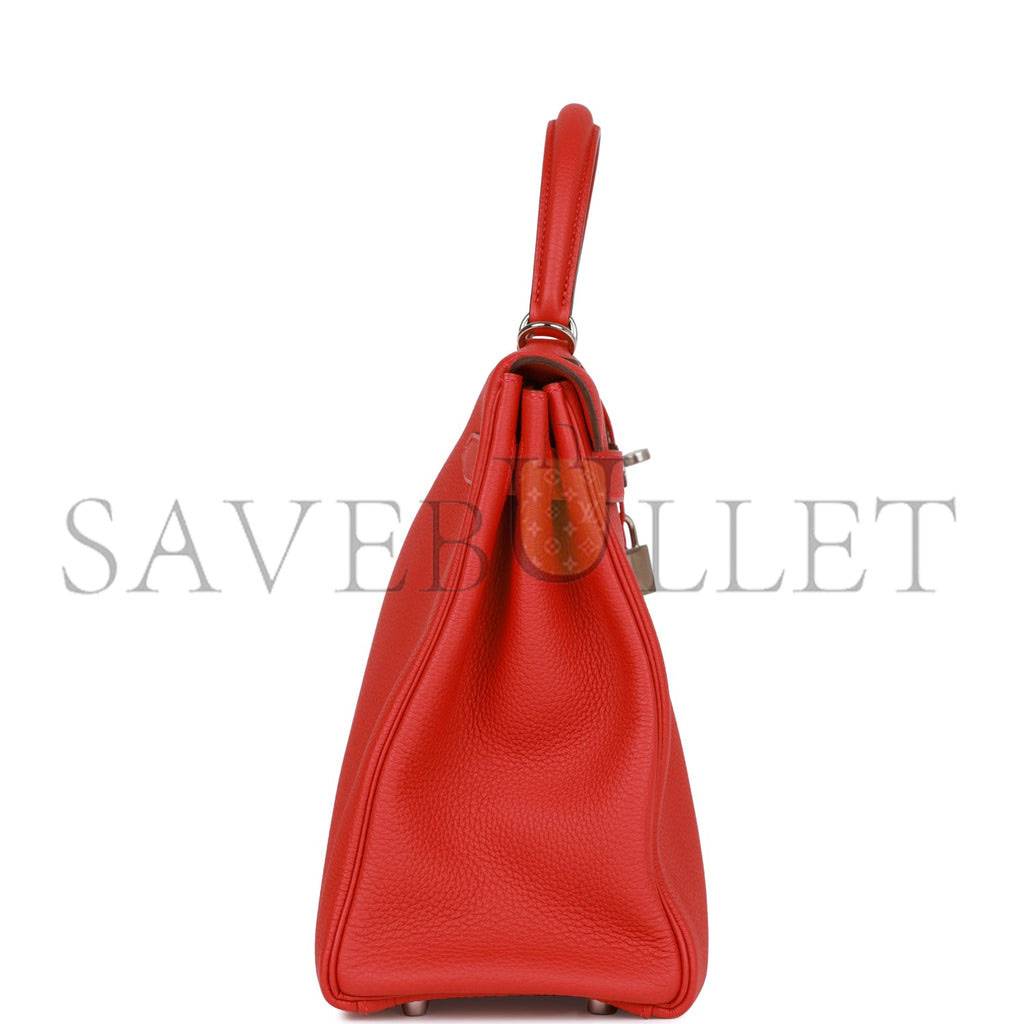 HERMES KELLY RETOURNE 32 GERANIUM TOGO PALLADIUM HARDWARE (32*23*10.5cm) HERMES KELLY RETOURNE 32 GERANIUM TOGO PALLADIUM HARDWARE (32*23*10.5cm)