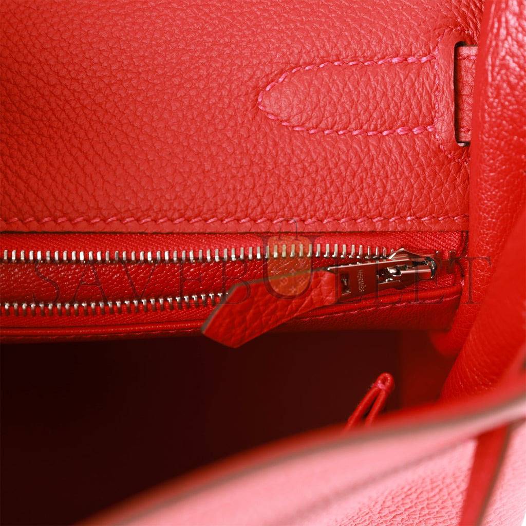 HERMES KELLY RETOURNE 32 GERANIUM TOGO PALLADIUM HARDWARE (32*23*10.5cm) HERMES KELLY RETOURNE 32 GERANIUM TOGO PALLADIUM HARDWARE (32*23*10.5cm)