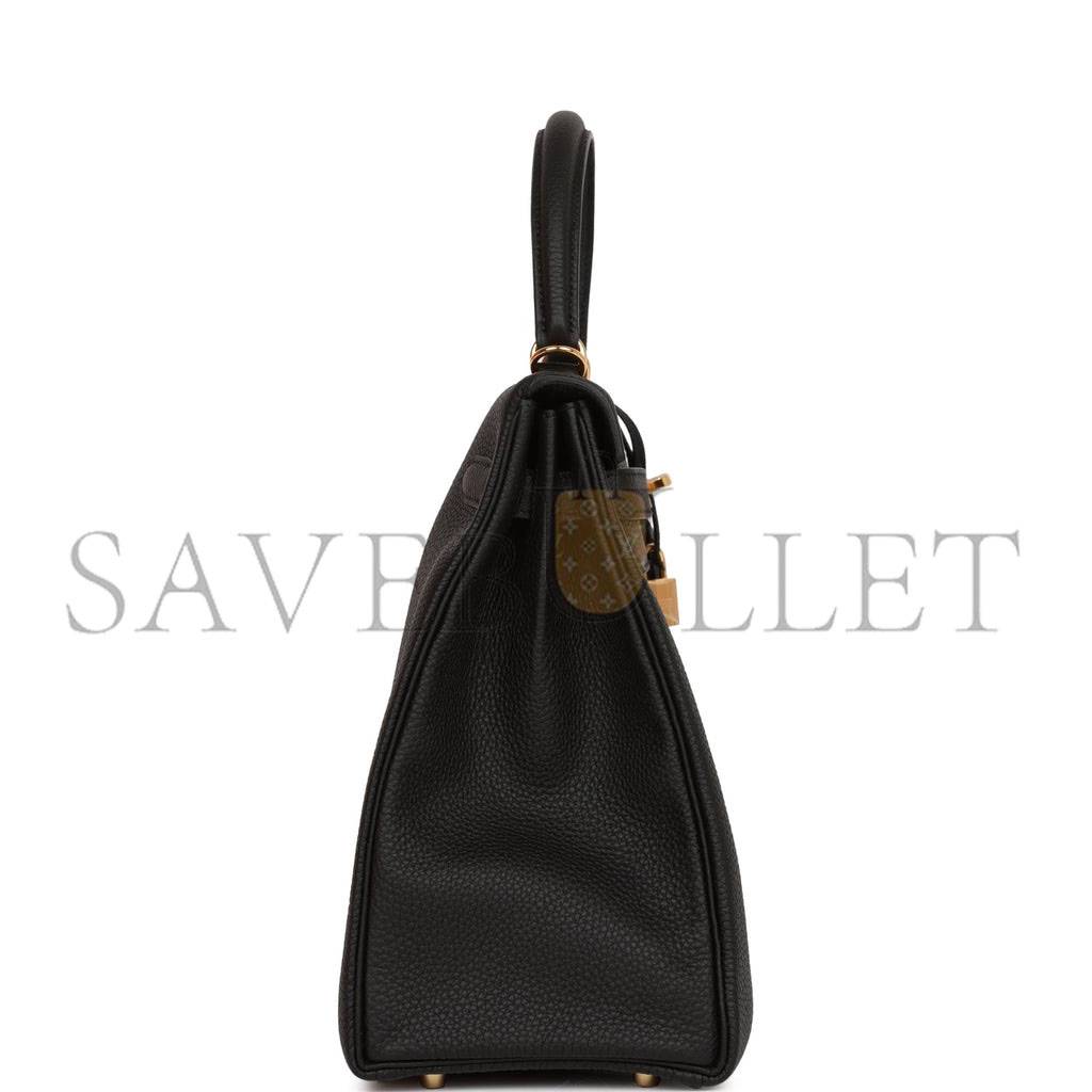HERMES KELLY RETOURNE 35 BLACK TOGO GOLD HARDWARE (35*24*12cm) HERMES KELLY RETOURNE 35 BLACK TOGO GOLD HARDWARE (35*24*12cm)