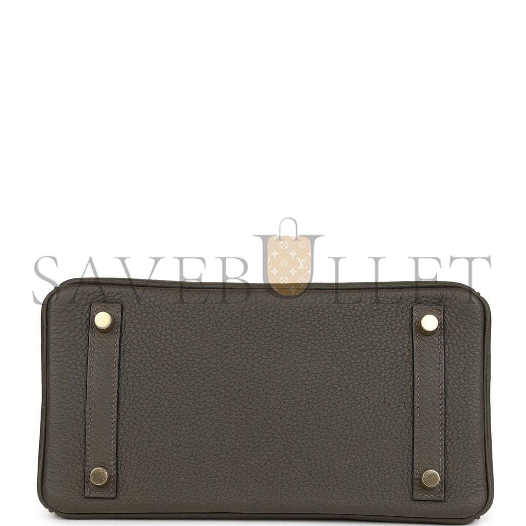 HERMES BIRKIN 25 VERT DE GRIS TOGO GOLD HARDWARE HANDMADE (25cm) HERMES BIRKIN 25 VERT DE GRIS TOGO GOLD HARDWARE HANDMADE (25cm)