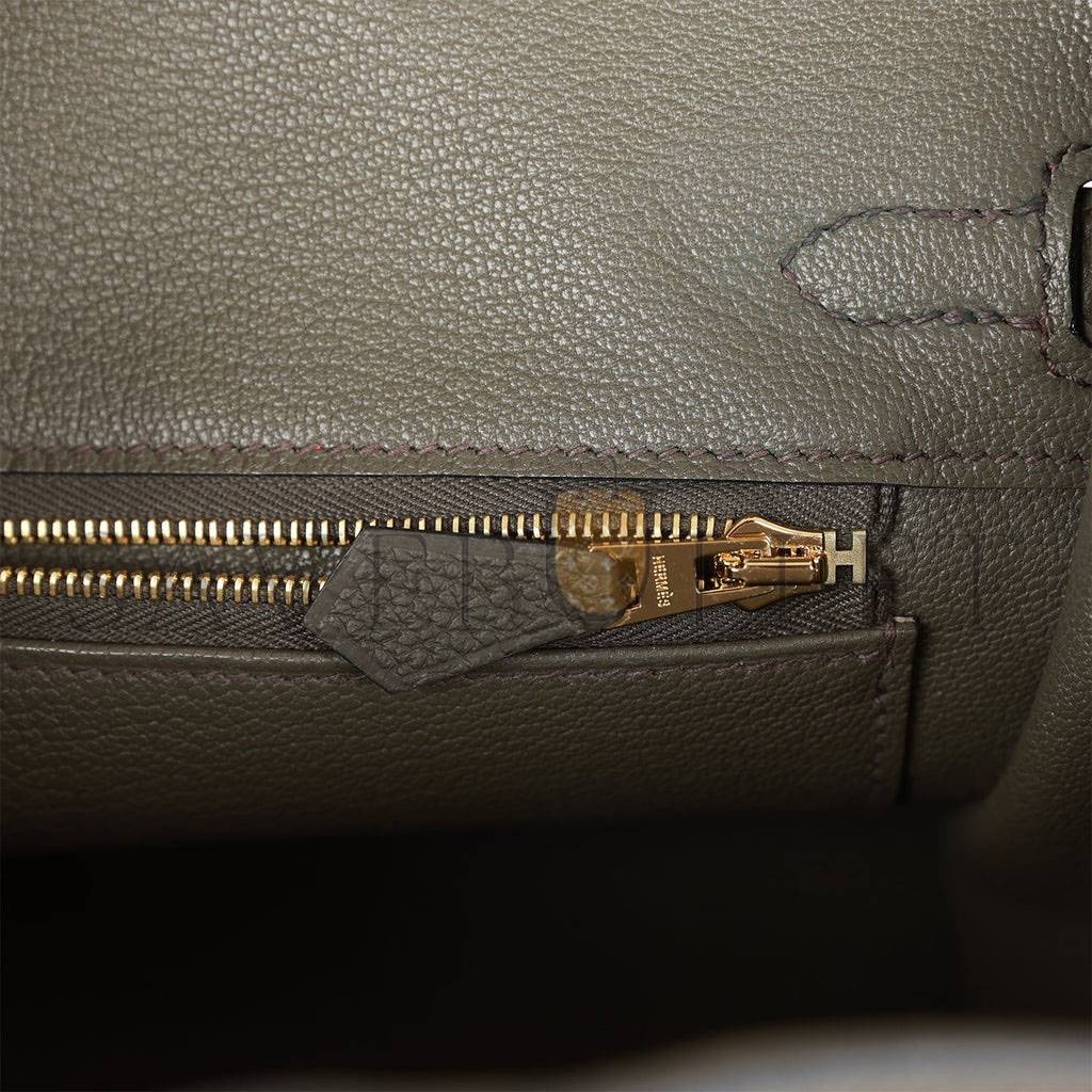 HERMES BIRKIN 25 VERT DE GRIS TOGO GOLD HARDWARE HANDMADE (25cm) HERMES BIRKIN 25 VERT DE GRIS TOGO GOLD HARDWARE HANDMADE (25cm)