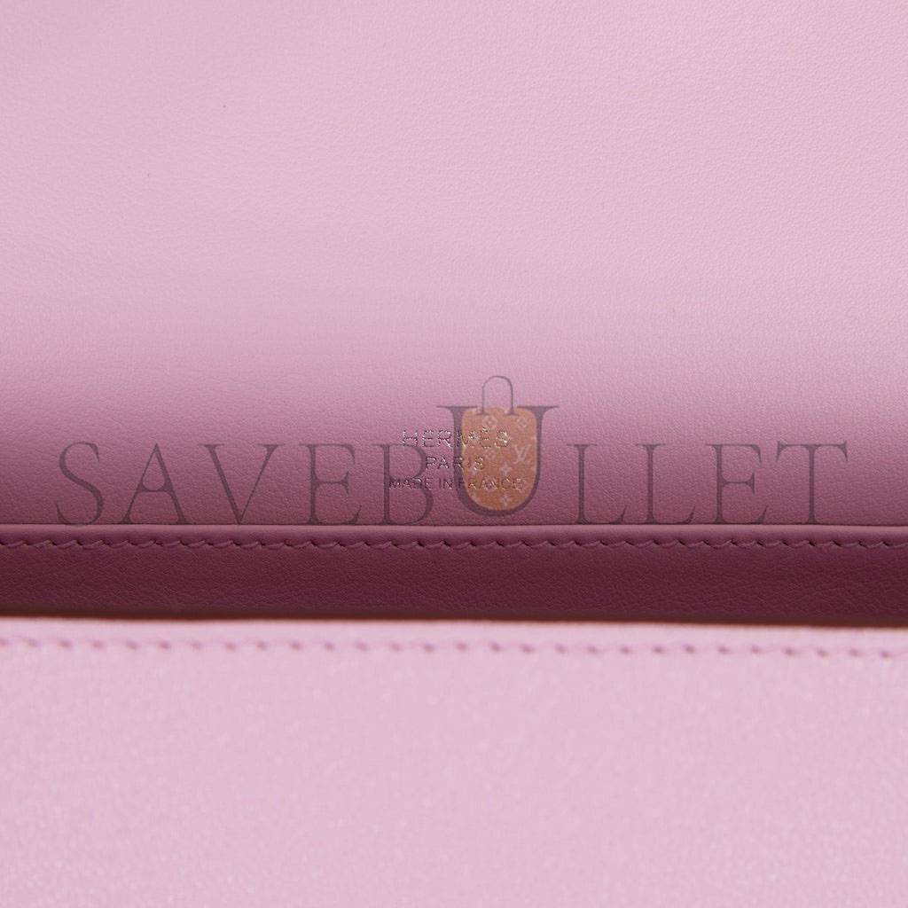 HERMES GETA MAUVE SYLVESTRE CHEVRE PALLADIUM HARDWARE (20.3*14*6.4cm)