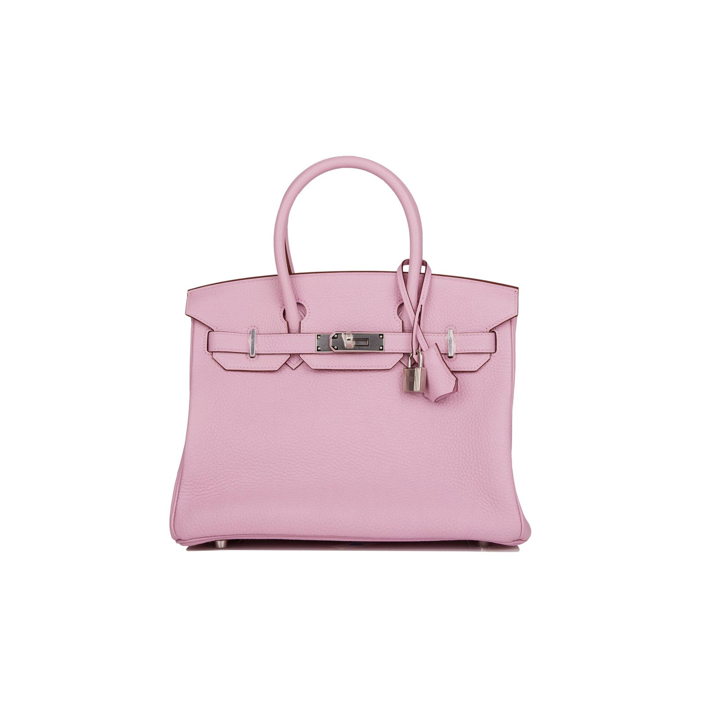 HERMES BIRKIN 30 MAUVE SYLVESTRE CLEMENCE PALLADIUM HARDWARE (30cm) HERMES BIRKIN 30 MAUVE SYLVESTRE CLEMENCE PALLADIUM HARDWARE (30cm)