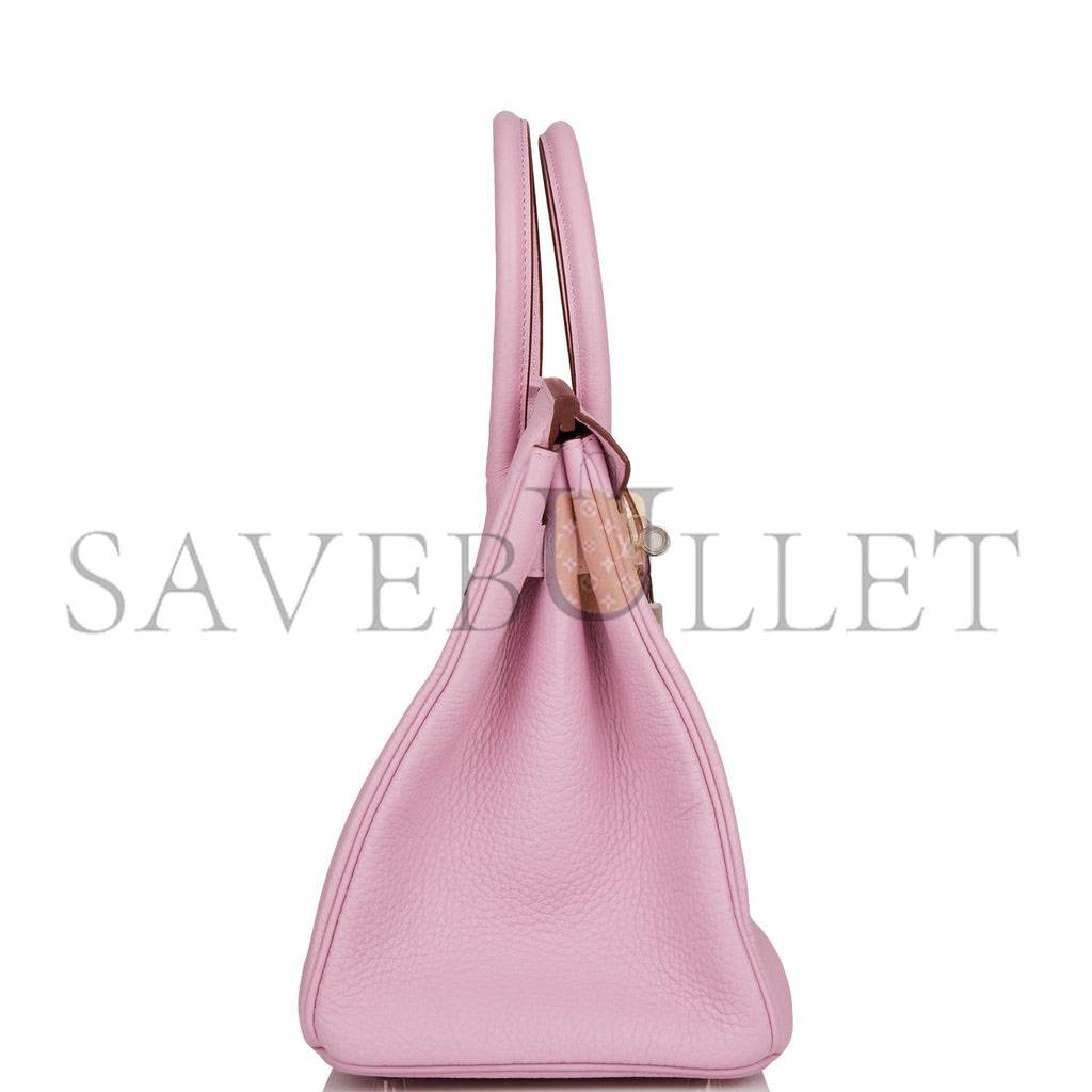 HERMES BIRKIN 30 MAUVE SYLVESTRE CLEMENCE PALLADIUM HARDWARE (30cm) HERMES BIRKIN 30 MAUVE SYLVESTRE CLEMENCE PALLADIUM HARDWARE (30cm)