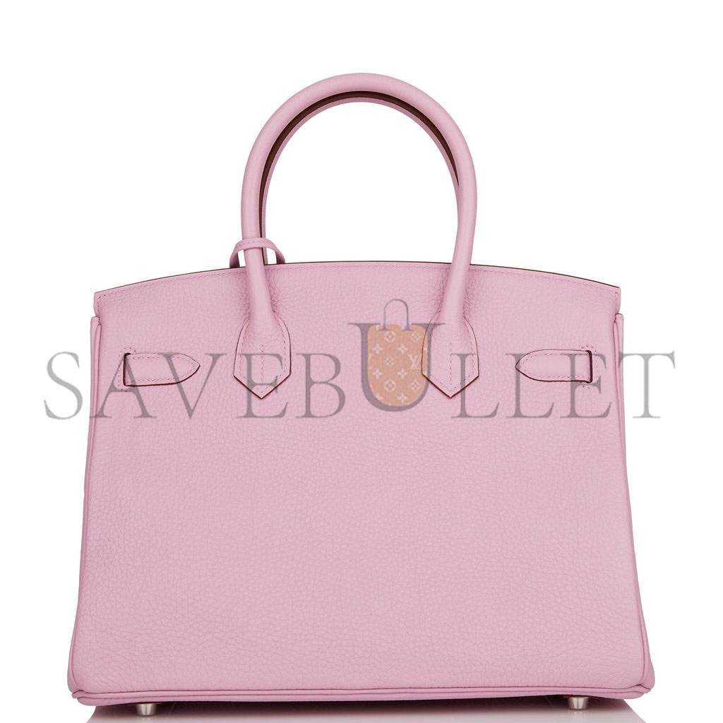 HERMES BIRKIN 30 MAUVE SYLVESTRE CLEMENCE PALLADIUM HARDWARE (30cm) HERMES BIRKIN 30 MAUVE SYLVESTRE CLEMENCE PALLADIUM HARDWARE (30cm)