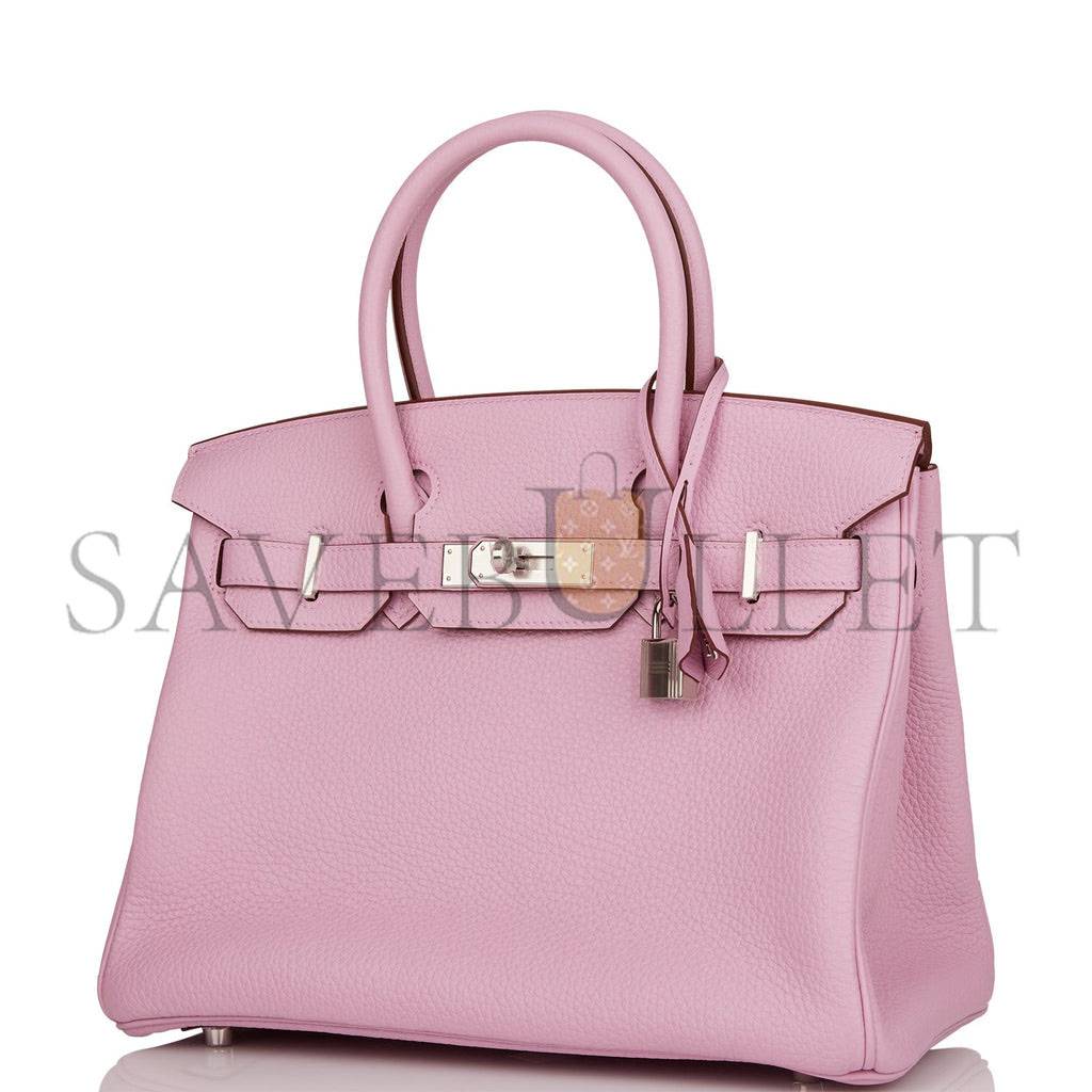 HERMES BIRKIN 30 MAUVE SYLVESTRE CLEMENCE PALLADIUM HARDWARE (30cm) HERMES BIRKIN 30 MAUVE SYLVESTRE CLEMENCE PALLADIUM HARDWARE (30cm)