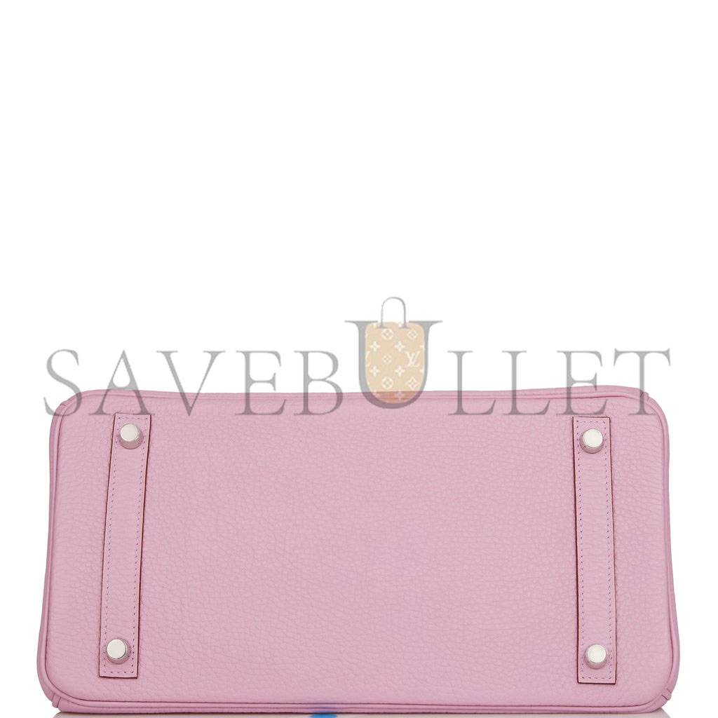 HERMES BIRKIN 30 MAUVE SYLVESTRE CLEMENCE PALLADIUM HARDWARE (30cm) HERMES BIRKIN 30 MAUVE SYLVESTRE CLEMENCE PALLADIUM HARDWARE (30cm)