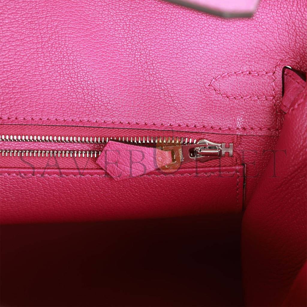 HERMES BIRKIN SELLIER 25 ROSE POURPRE OSTRICH PALLADIUM HARDWARE HANDMADE (25cm) HERMES BIRKIN SELLIER 25 ROSE POURPRE OSTRICH PALLADIUM HARDWARE HANDMADE (25cm)