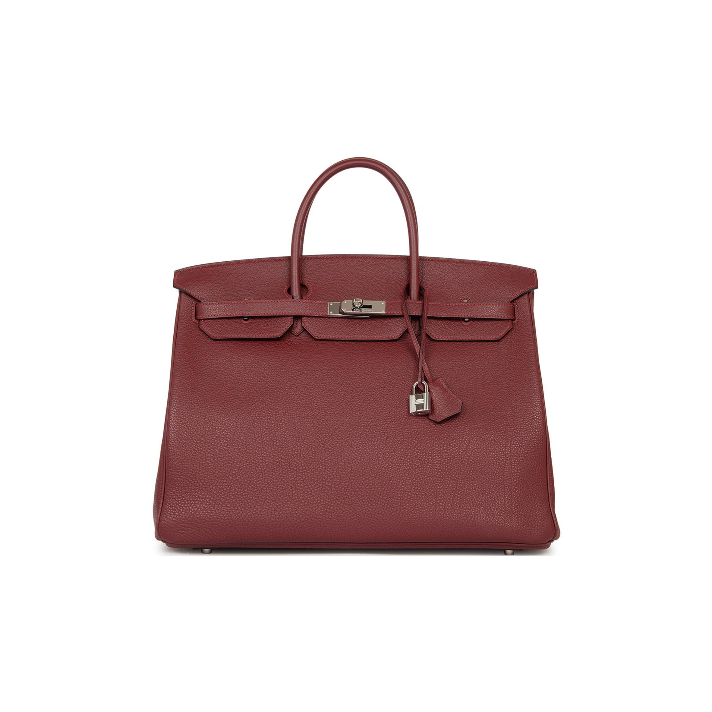 HERMES BIRKIN 40 ROUGE H TOGO PALLADIUM HARDWARE (40cm) HERMES BIRKIN 40 ROUGE H TOGO PALLADIUM HARDWARE (40cm)