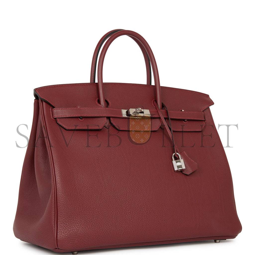 HERMES BIRKIN 40 ROUGE H TOGO PALLADIUM HARDWARE (40cm) HERMES BIRKIN 40 ROUGE H TOGO PALLADIUM HARDWARE (40cm)
