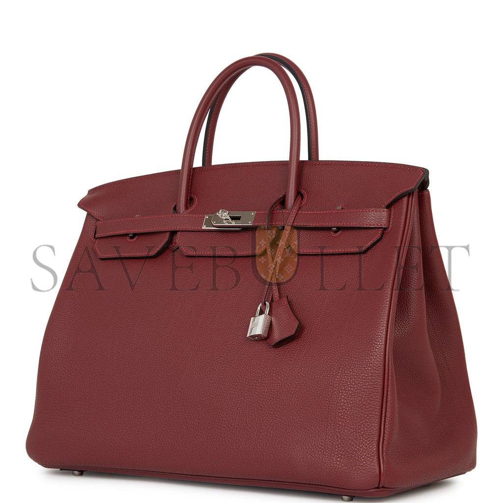 HERMES BIRKIN 40 ROUGE H TOGO PALLADIUM HARDWARE (40cm) HERMES BIRKIN 40 ROUGE H TOGO PALLADIUM HARDWARE (40cm)