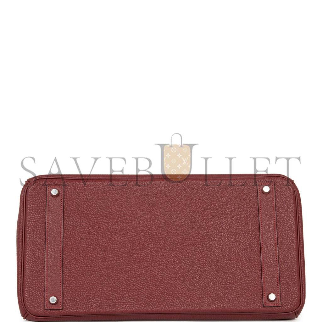 HERMES BIRKIN 40 ROUGE H TOGO PALLADIUM HARDWARE (40cm) HERMES BIRKIN 40 ROUGE H TOGO PALLADIUM HARDWARE (40cm)