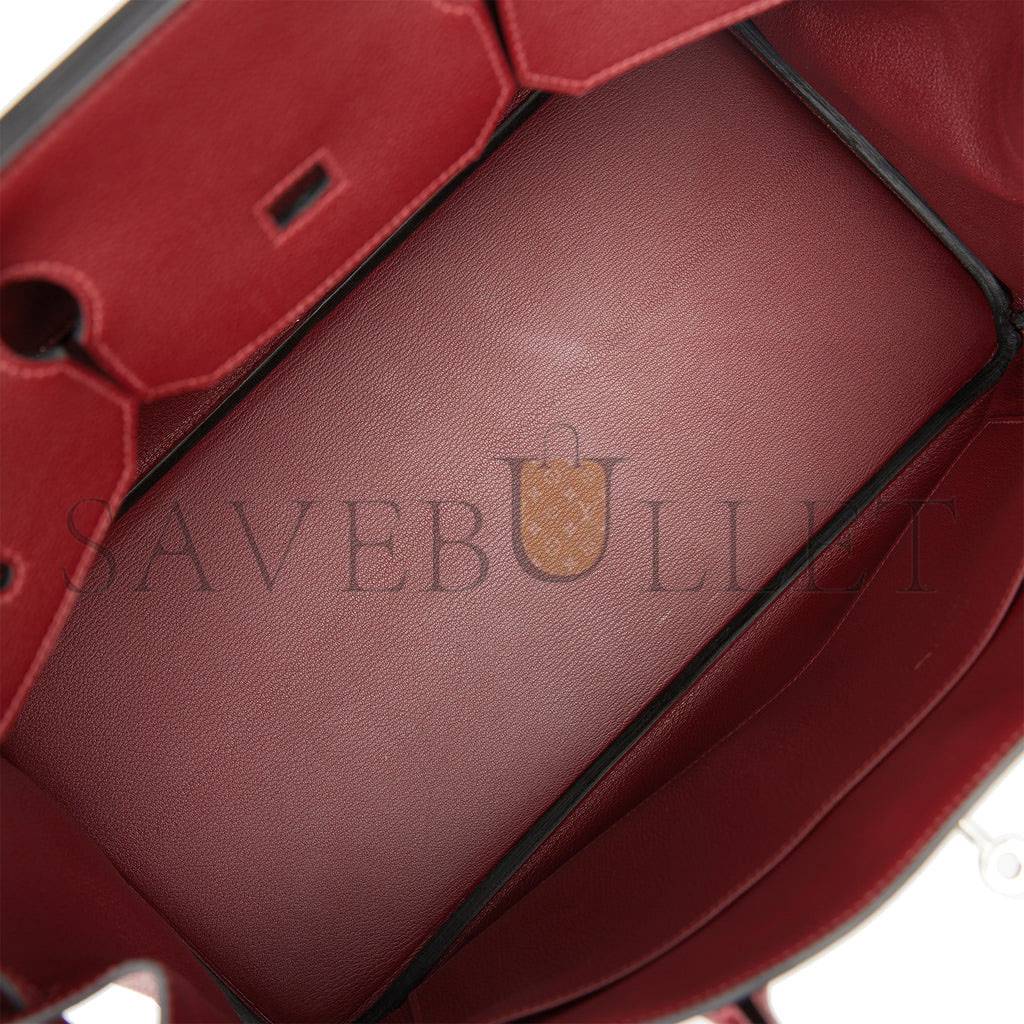 HERMES BIRKIN 40 ROUGE H TOGO PALLADIUM HARDWARE (40cm) HERMES BIRKIN 40 ROUGE H TOGO PALLADIUM HARDWARE (40cm)