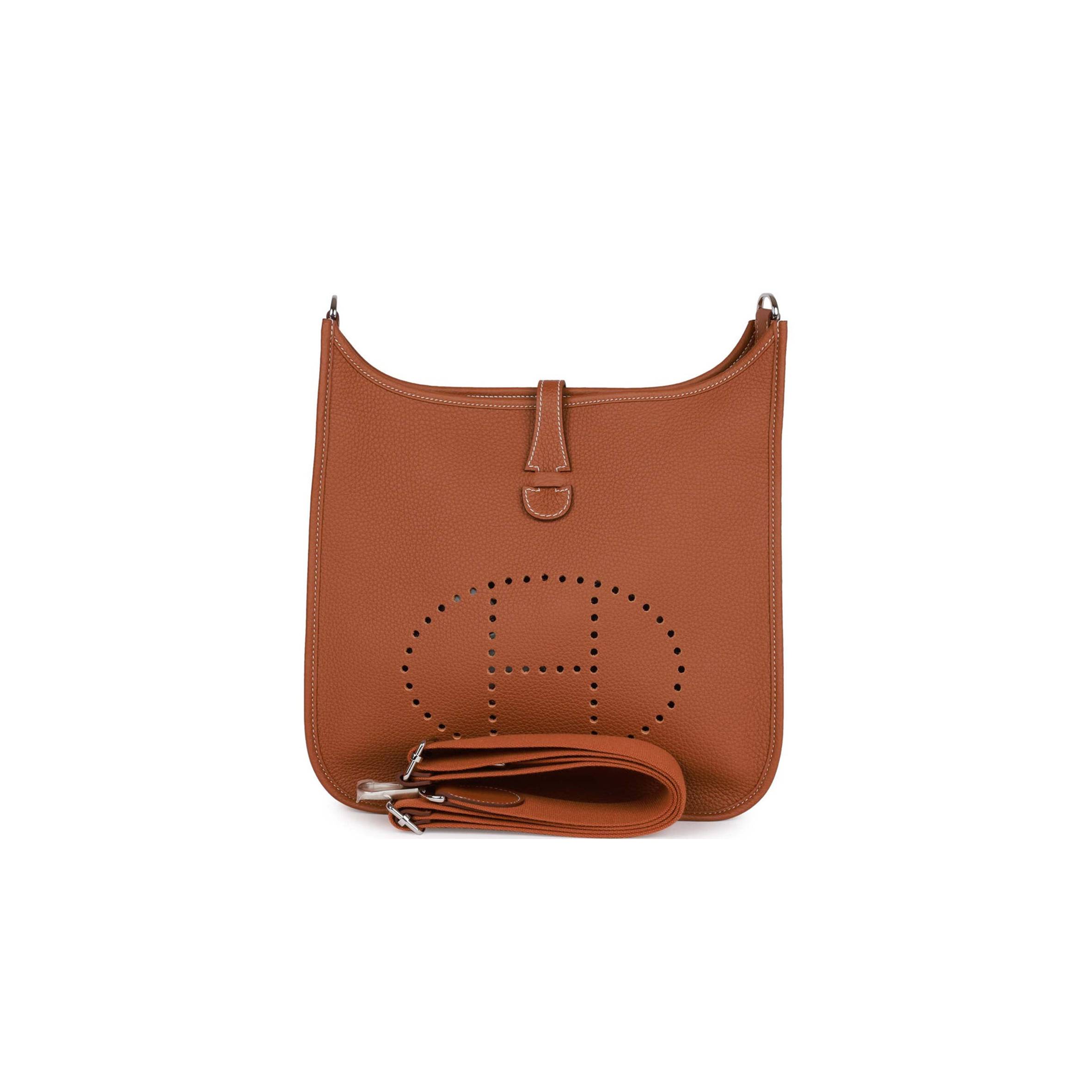 HERMES EVELYNE III PM GOLD CLEMENCE PALLADIUM HARDWARE (29*30*7cm) HERMES EVELYNE III PM GOLD CLEMENCE PALLADIUM HARDWARE (29*30*7cm)