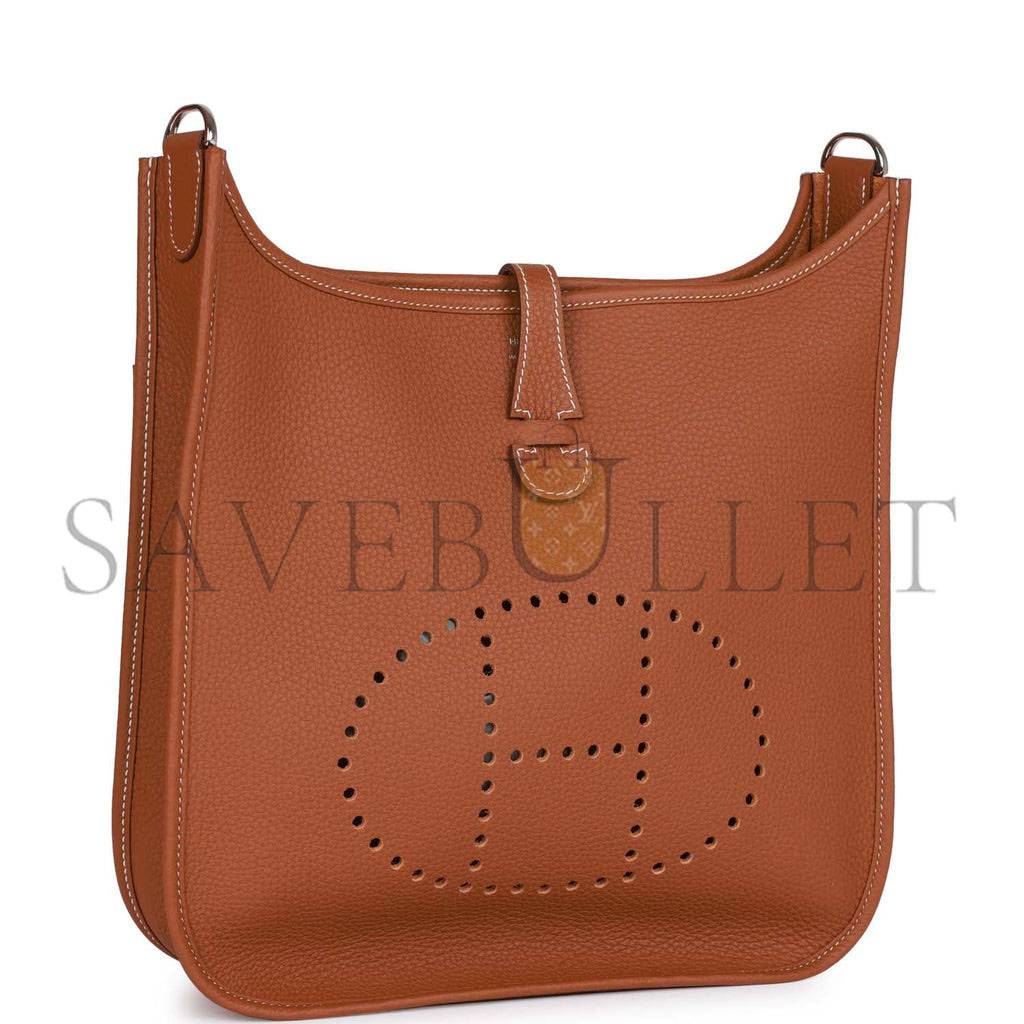 HERMES EVELYNE III PM GOLD CLEMENCE PALLADIUM HARDWARE (29*30*7cm) HERMES EVELYNE III PM GOLD CLEMENCE PALLADIUM HARDWARE (29*30*7cm)