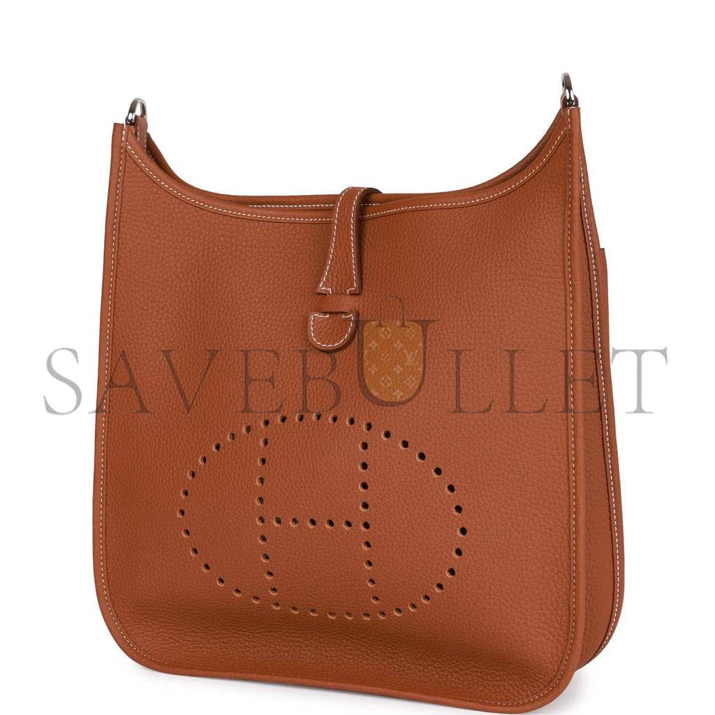 HERMES EVELYNE III PM GOLD CLEMENCE PALLADIUM HARDWARE (29*30*7cm) HERMES EVELYNE III PM GOLD CLEMENCE PALLADIUM HARDWARE (29*30*7cm)