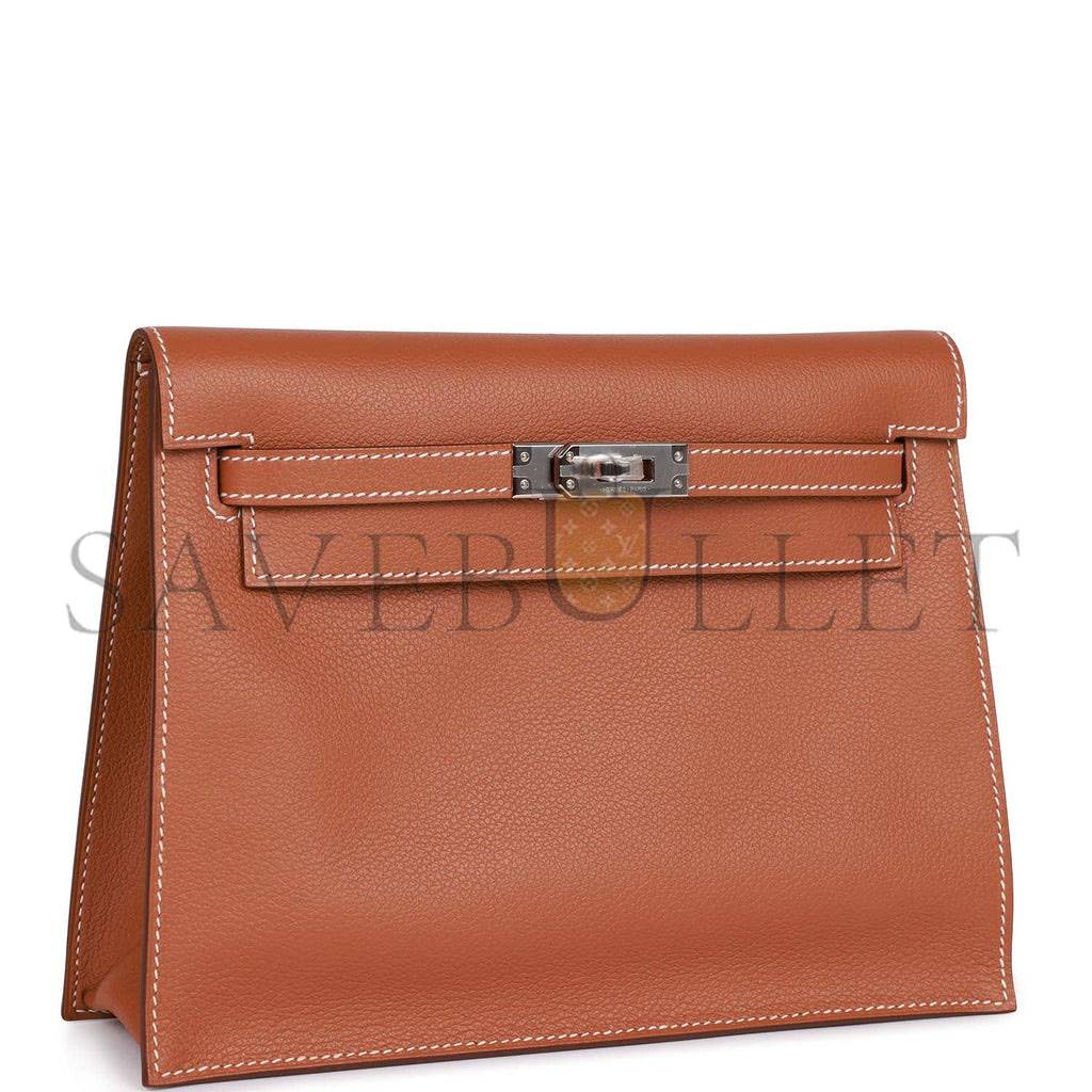 HERMES KELLY DANSE GOLD EVERCOLOR PALLADIUM HARDWARE (22*16*7cm) HERMES KELLY DANSE GOLD EVERCOLOR PALLADIUM HARDWARE (22*16*7cm)