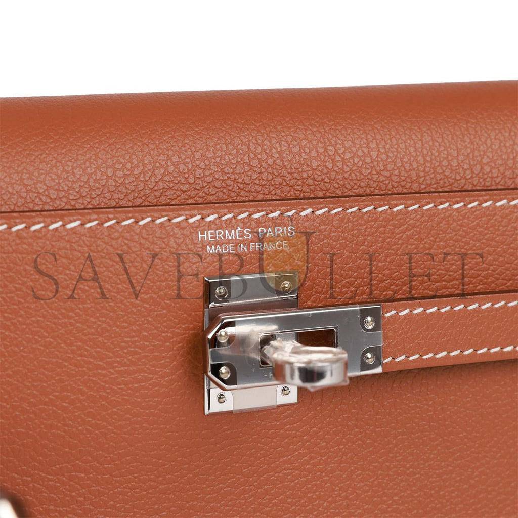 HERMES KELLY DANSE GOLD EVERCOLOR PALLADIUM HARDWARE (22*16*7cm) HERMES KELLY DANSE GOLD EVERCOLOR PALLADIUM HARDWARE (22*16*7cm)