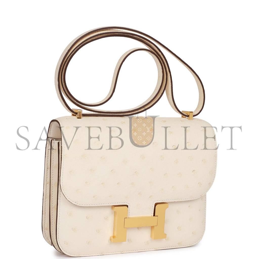 HERMES CONSTANCE 18 NATA OSTRICH GOLD HARDWARE 39861962506334 (18cm) HERMES CONSTANCE 18 NATA OSTRICH GOLD HARDWARE 39861962506334 (18cm)