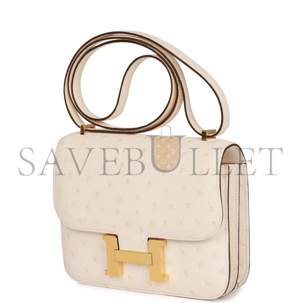 HERMES CONSTANCE 18 NATA OSTRICH GOLD HARDWARE 39861962506334 (18cm) HERMES CONSTANCE 18 NATA OSTRICH GOLD HARDWARE 39861962506334 (18cm)