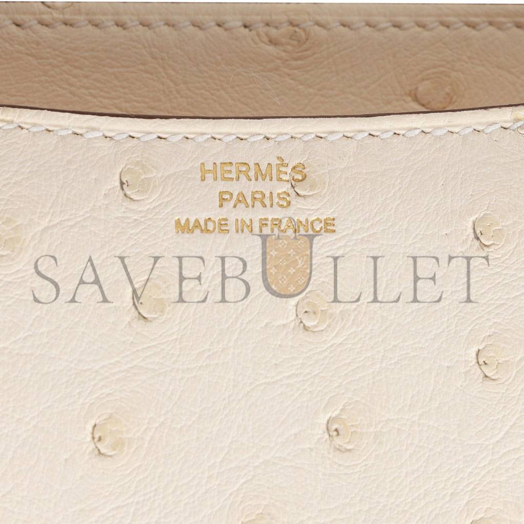 HERMES CONSTANCE 18 NATA OSTRICH GOLD HARDWARE 39861962506334 (18cm) HERMES CONSTANCE 18 NATA OSTRICH GOLD HARDWARE 39861962506334 (18cm)