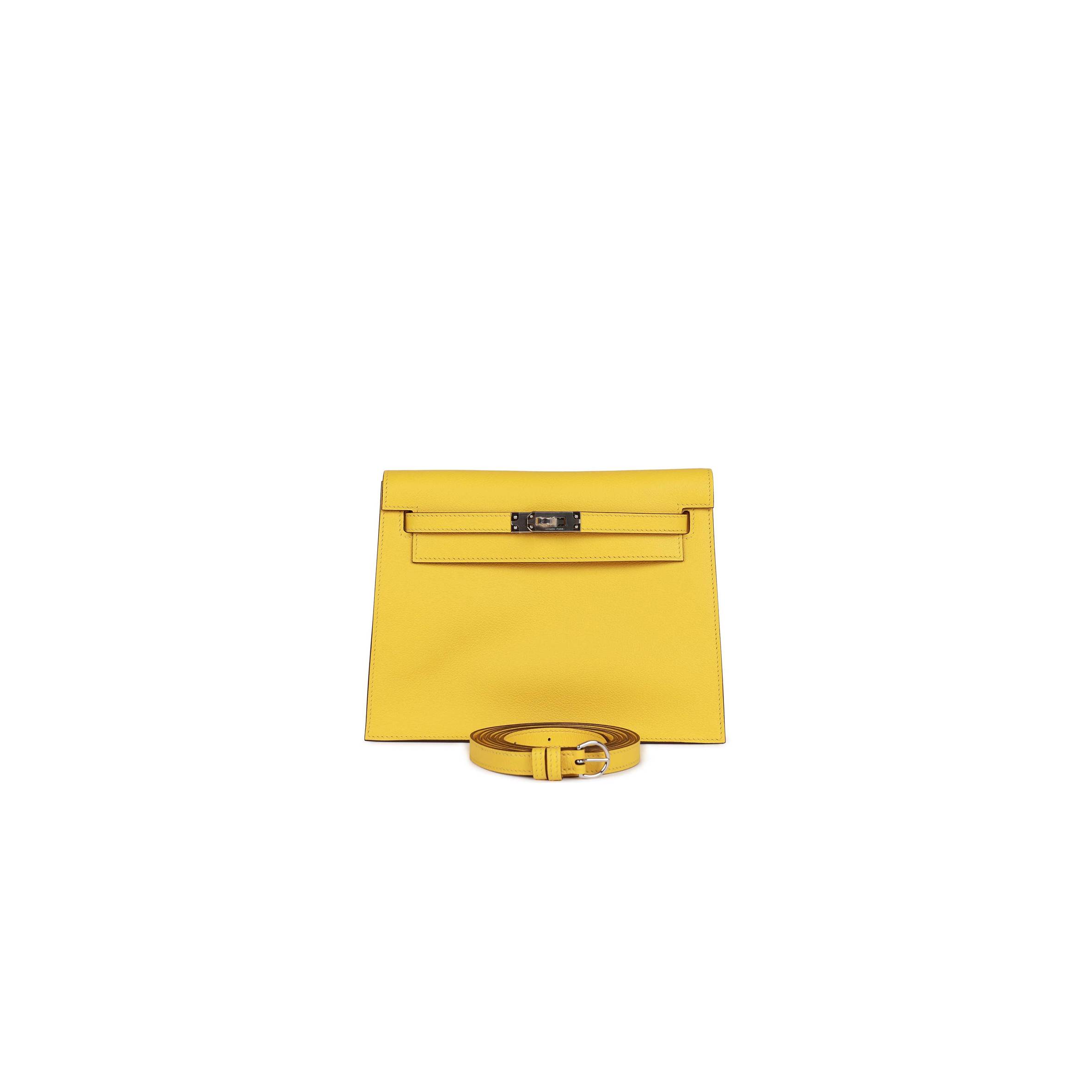 HERMES KELLY DANSE LIME EVERCOLOR PALLADIUM HARDWARE (22*16*7cm) HERMES KELLY DANSE LIME EVERCOLOR PALLADIUM HARDWARE (22*16*7cm)