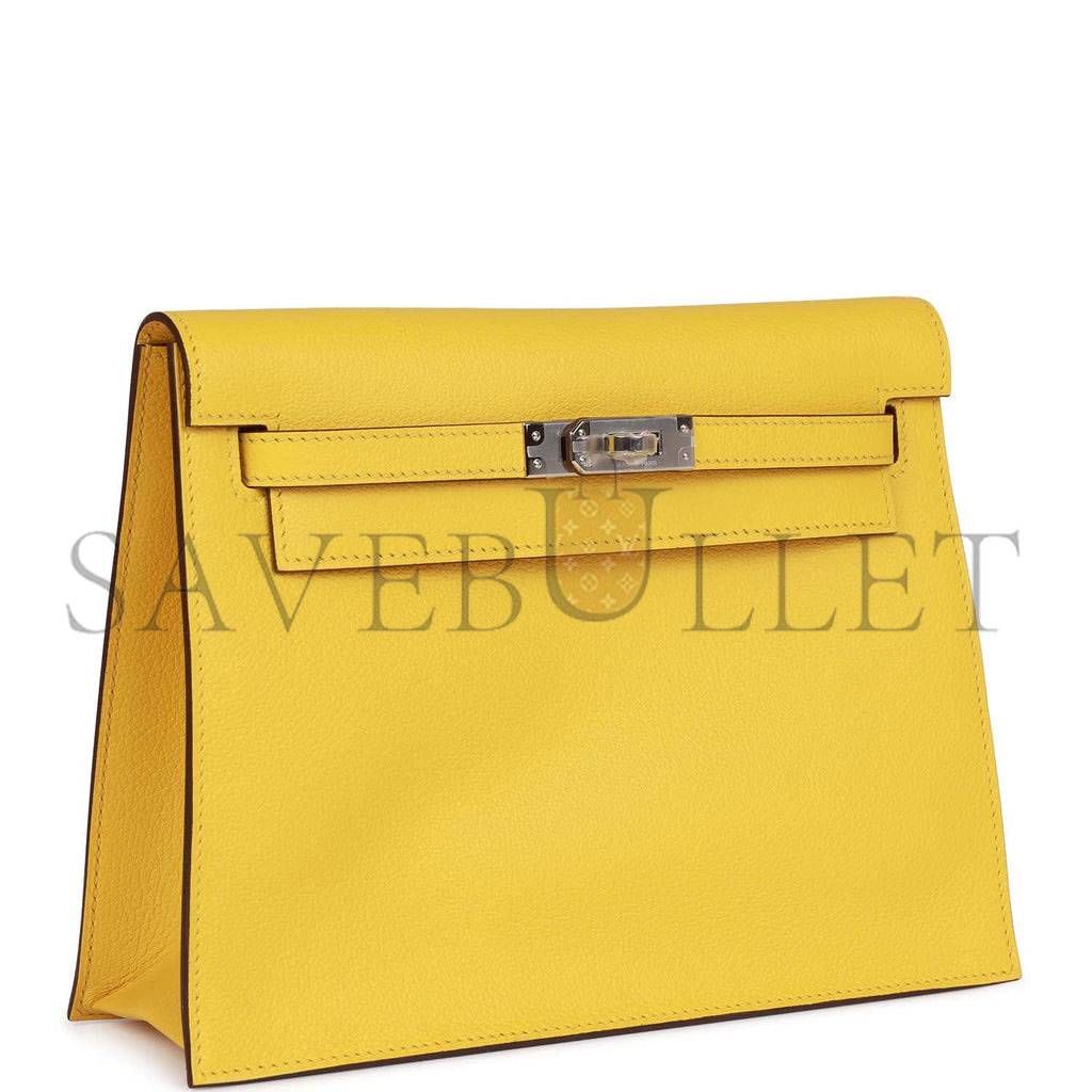 HERMES KELLY DANSE LIME EVERCOLOR PALLADIUM HARDWARE (22*16*7cm) HERMES KELLY DANSE LIME EVERCOLOR PALLADIUM HARDWARE (22*16*7cm)