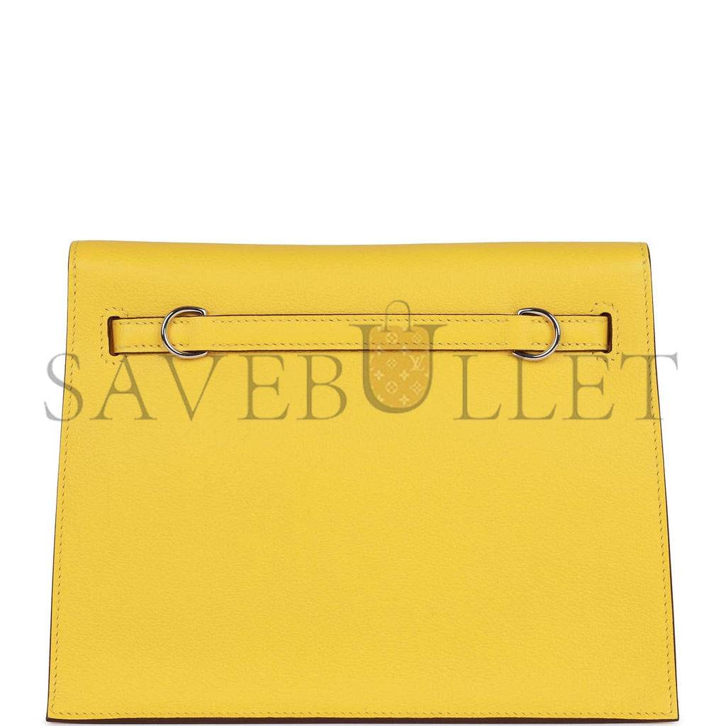HERMES KELLY DANSE LIME EVERCOLOR PALLADIUM HARDWARE (22*16*7cm) HERMES KELLY DANSE LIME EVERCOLOR PALLADIUM HARDWARE (22*16*7cm)