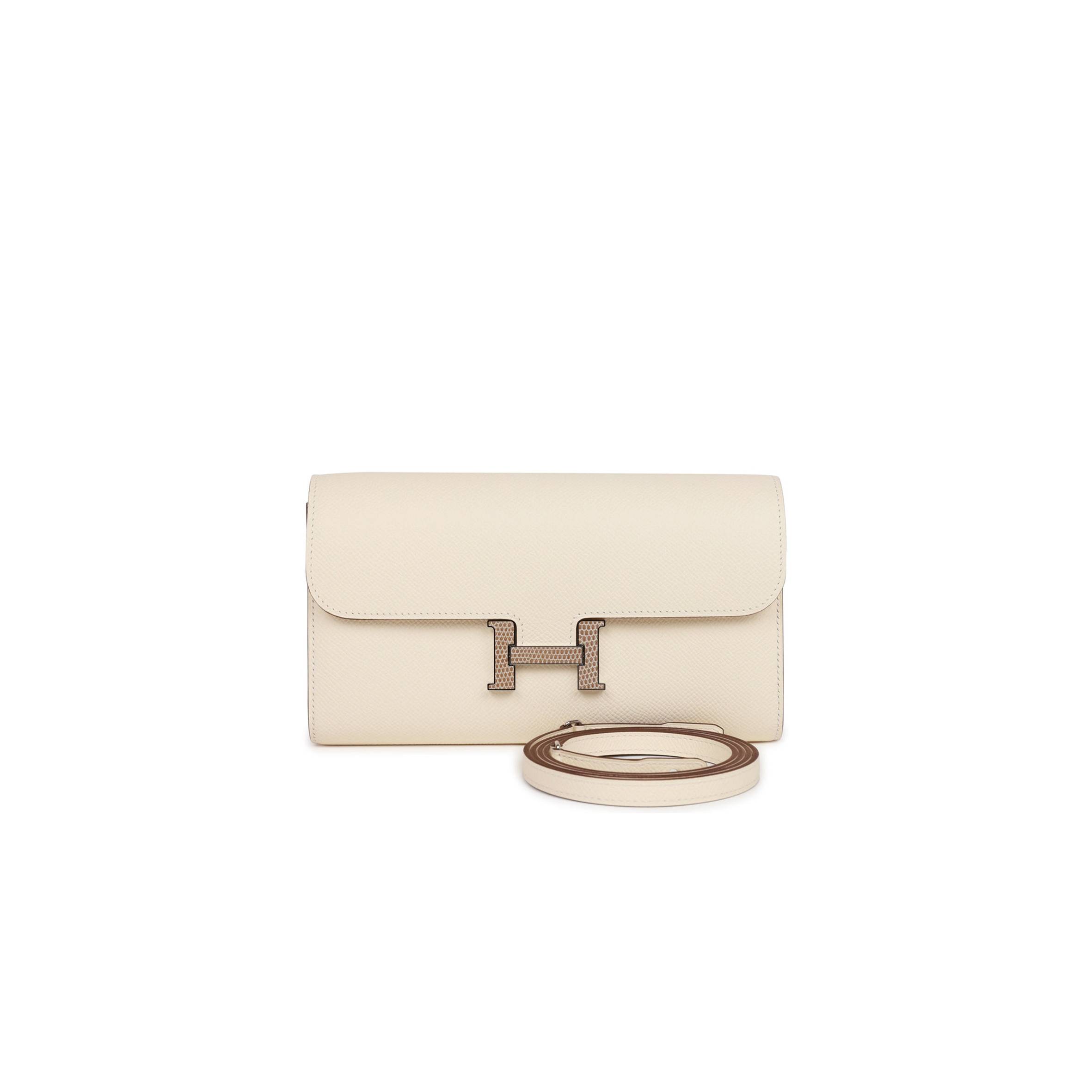 HERMES CONSTANCE WALLET TO GO NATA EPSOM AND LIZARD PALLADIUM HARDWARE (22*11cm) HERMES CONSTANCE WALLET TO GO NATA EPSOM AND LIZARD PALLADIUM HARDWARE (22*11cm)