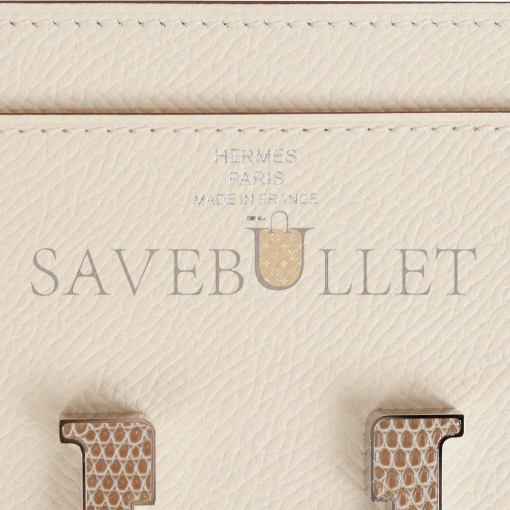 HERMES CONSTANCE WALLET TO GO NATA EPSOM AND LIZARD PALLADIUM HARDWARE (22*11cm) HERMES CONSTANCE WALLET TO GO NATA EPSOM AND LIZARD PALLADIUM HARDWARE (22*11cm)