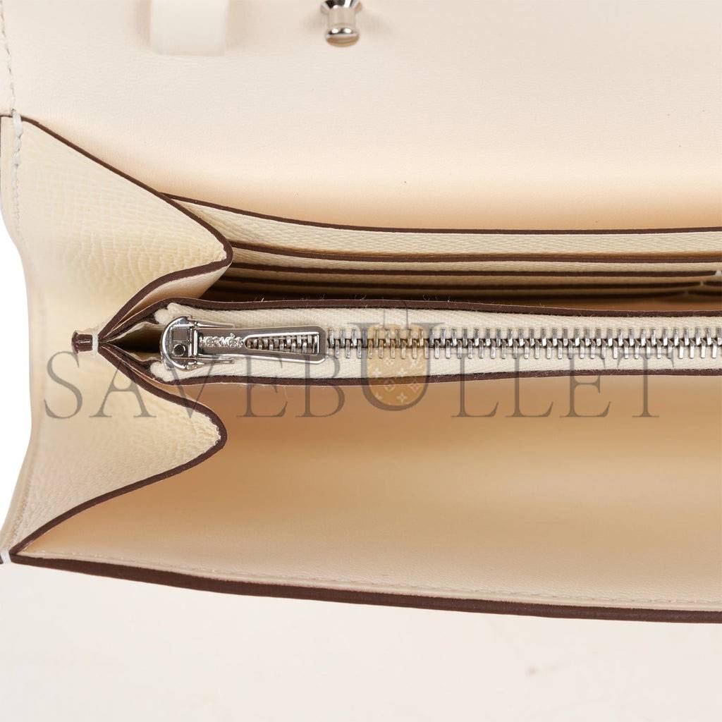 HERMES CONSTANCE WALLET TO GO NATA EPSOM AND LIZARD PALLADIUM HARDWARE (22*11cm) HERMES CONSTANCE WALLET TO GO NATA EPSOM AND LIZARD PALLADIUM HARDWARE (22*11cm)