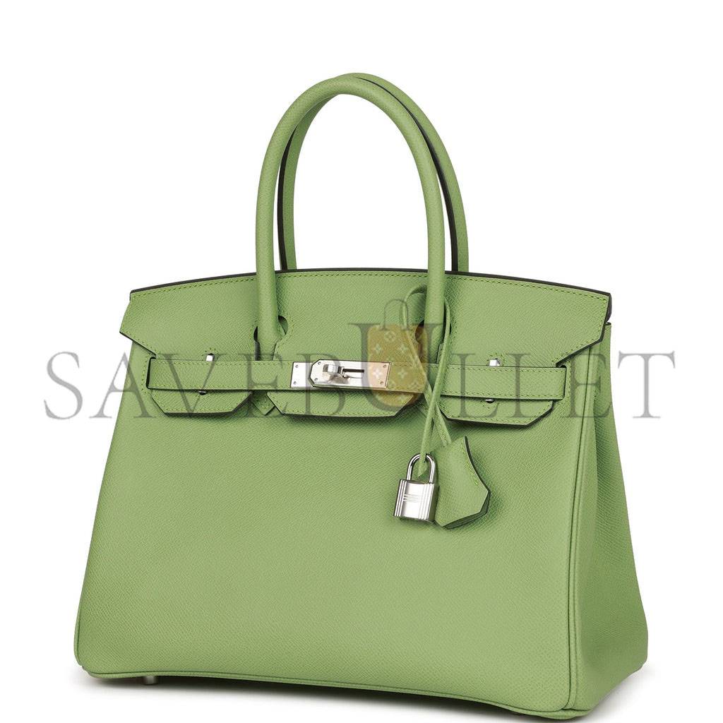 HERMES BIRKIN 30 VERT CRIQUET EPSOM PALLADIUM HARDWARE (30cm) HERMES BIRKIN 30 VERT CRIQUET EPSOM PALLADIUM HARDWARE (30cm)
