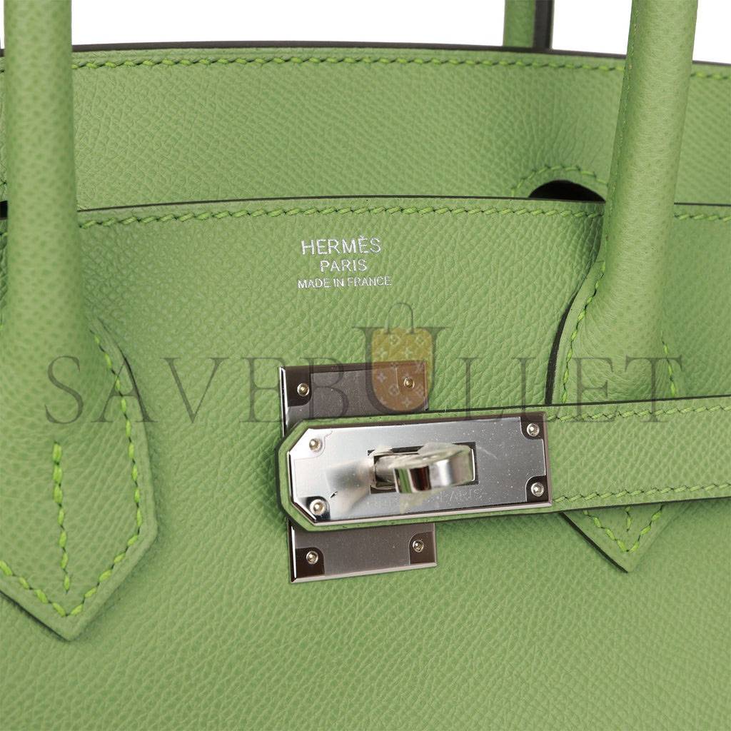HERMES BIRKIN 30 VERT CRIQUET EPSOM PALLADIUM HARDWARE (30cm) HERMES BIRKIN 30 VERT CRIQUET EPSOM PALLADIUM HARDWARE (30cm)