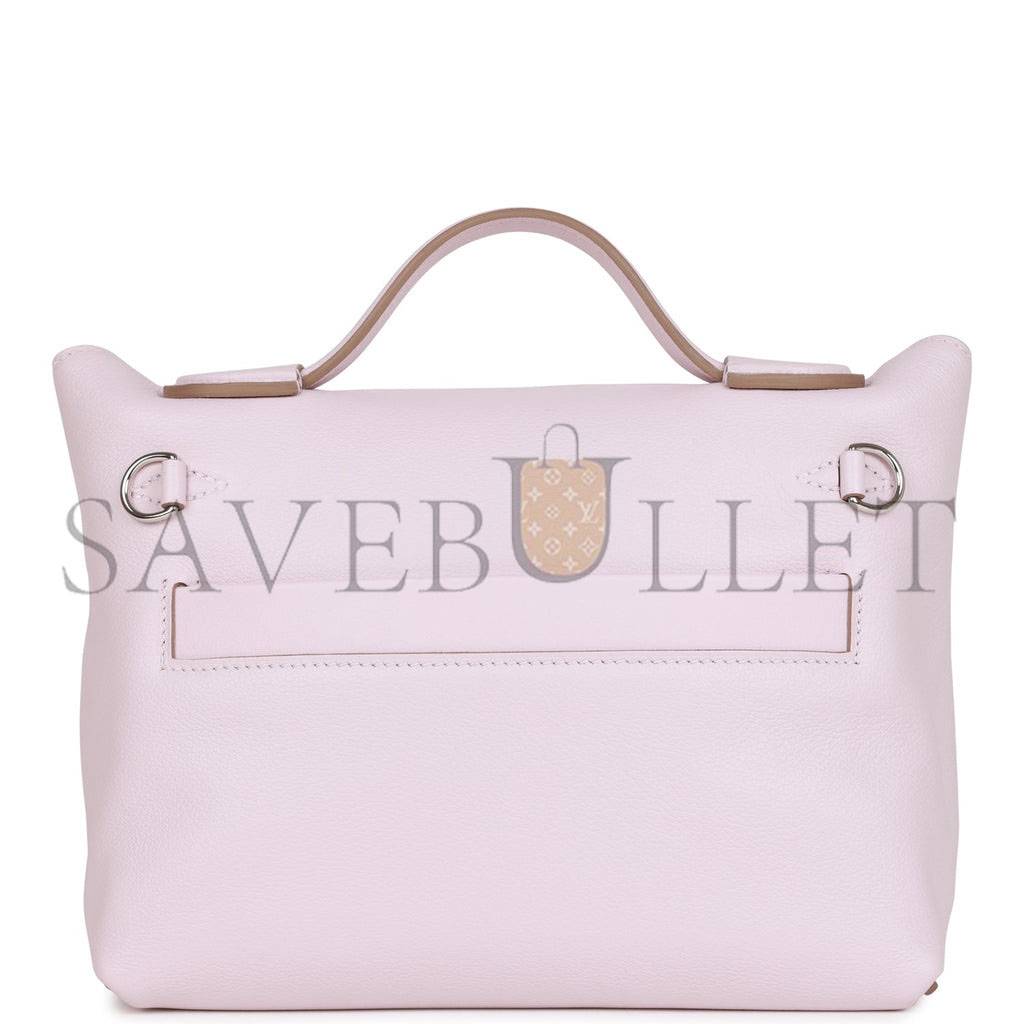 HERMES MINI 2424 BAG MAUVE PALE VERSO EVERCOLOR AND SWIFT PALLADIUM HARDWARE (23*17*11cm) HERMES MINI 2424 BAG MAUVE PALE VERSO EVERCOLOR AND SWIFT PALLADIUM HARDWARE (23*17*11cm)