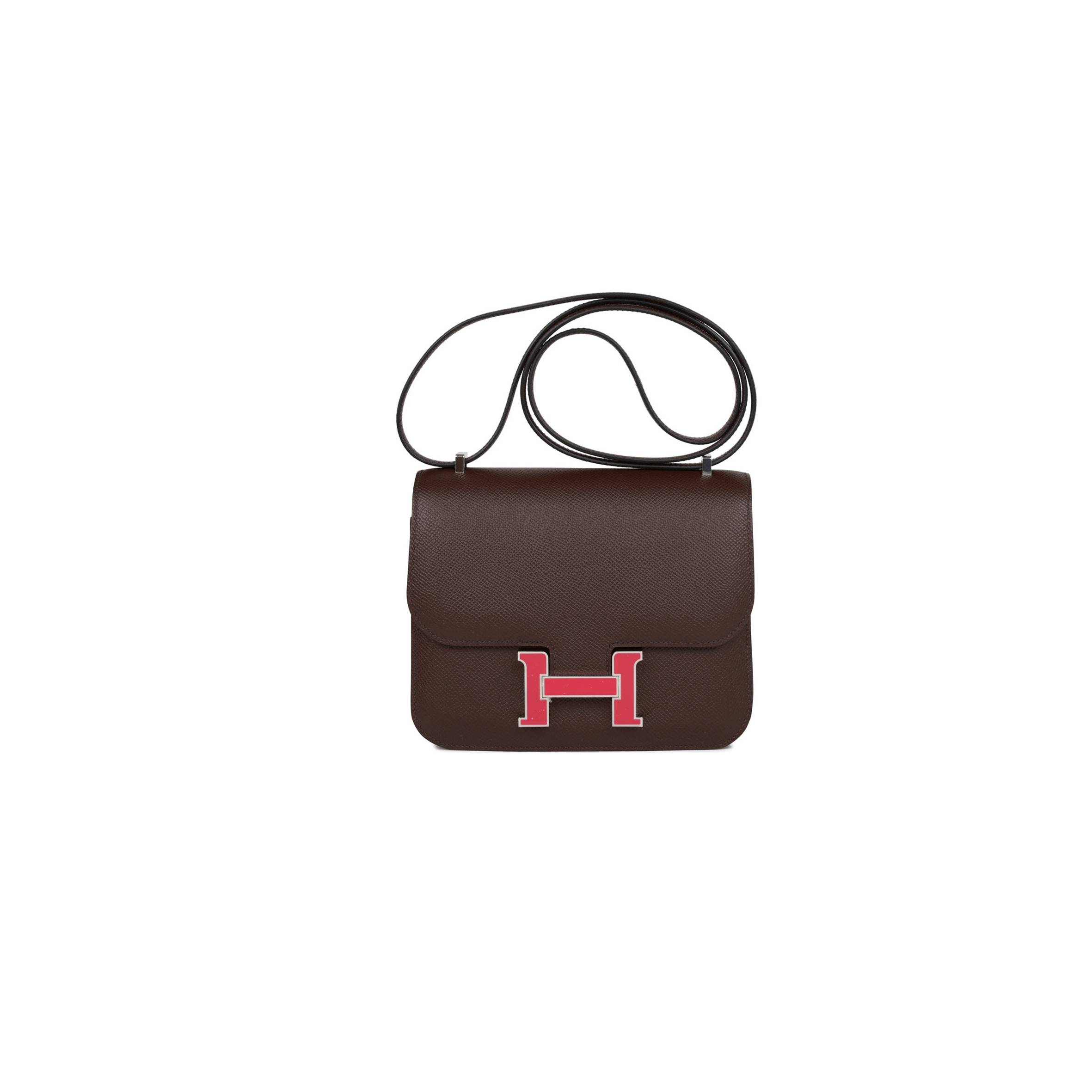 HERMES CONSTANCE 18 ROUGE SELLIER EPSOM PALLADIUM HARDWARE 39835891728478 (18cm) HERMES CONSTANCE 18 ROUGE SELLIER EPSOM PALLADIUM HARDWARE 39835891728478 (18cm)