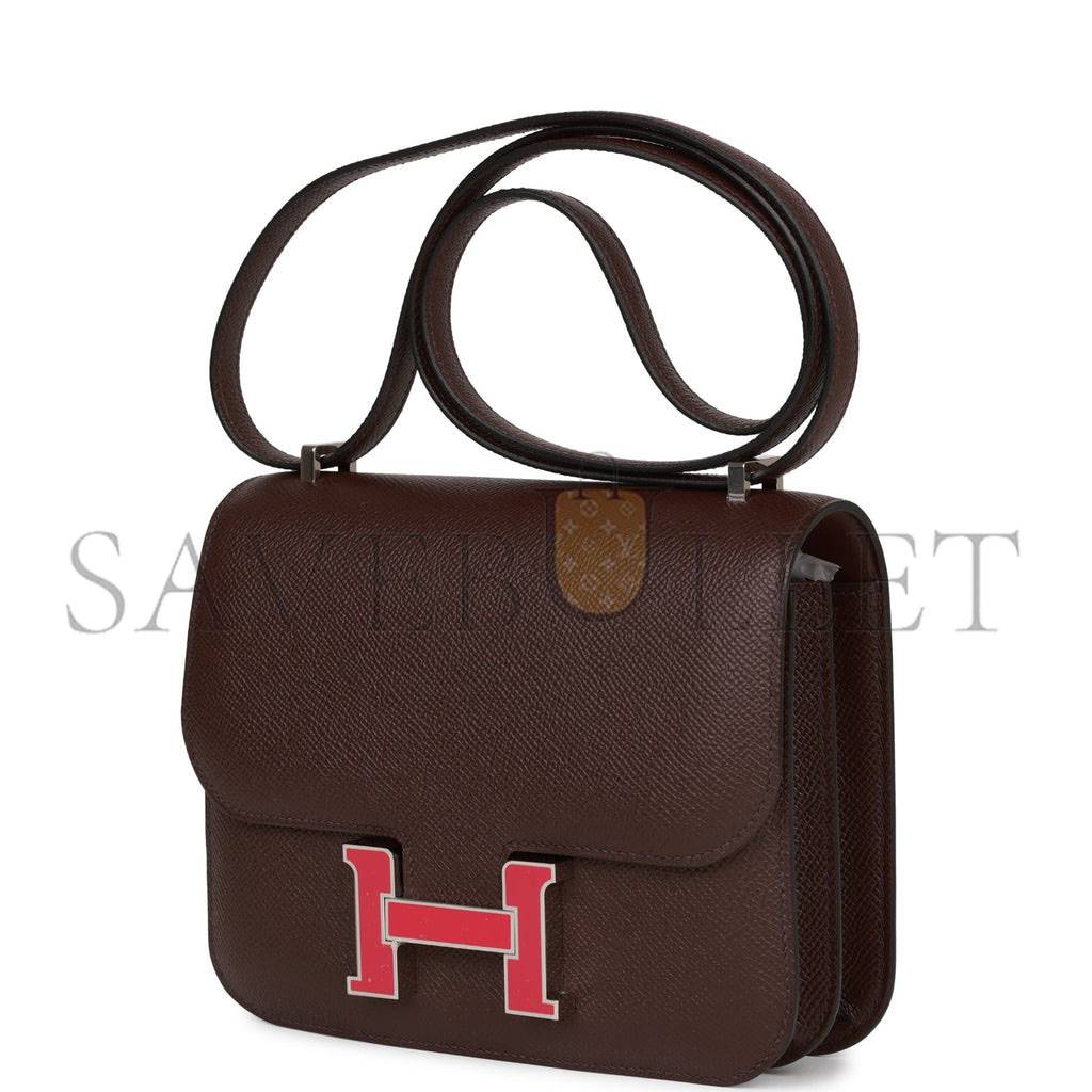 HERMES CONSTANCE 18 ROUGE SELLIER EPSOM PALLADIUM HARDWARE 39835891728478 (18cm) HERMES CONSTANCE 18 ROUGE SELLIER EPSOM PALLADIUM HARDWARE 39835891728478 (18cm)