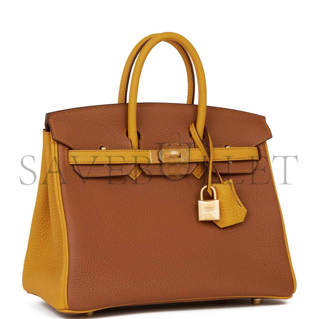 HERMES SPECIAL ORDER (HSS) BIRKIN 25 GOLD AND JAUNE AMBRE TOGO BRUSHED GOLD HARDWARE HANDMADE(25cm) HERMES SPECIAL ORDER (HSS) BIRKIN 25 GOLD AND JAUNE AMBRE TOGO BRUSHED GOLD HARDWARE HANDMADE(25cm)