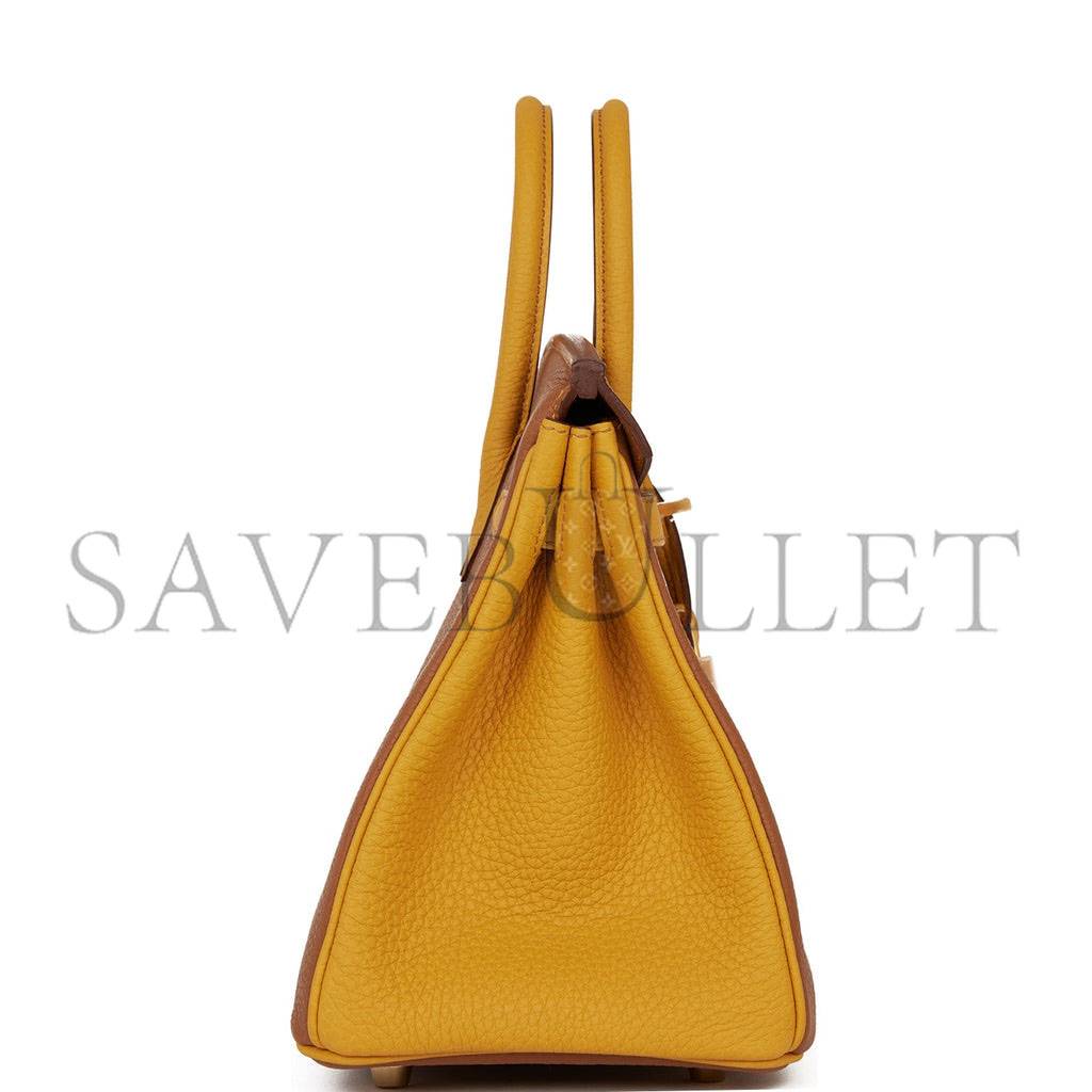 HERMES SPECIAL ORDER (HSS) BIRKIN 25 GOLD AND JAUNE AMBRE TOGO BRUSHED GOLD HARDWARE HANDMADE(25cm) HERMES SPECIAL ORDER (HSS) BIRKIN 25 GOLD AND JAUNE AMBRE TOGO BRUSHED GOLD HARDWARE HANDMADE(25cm)