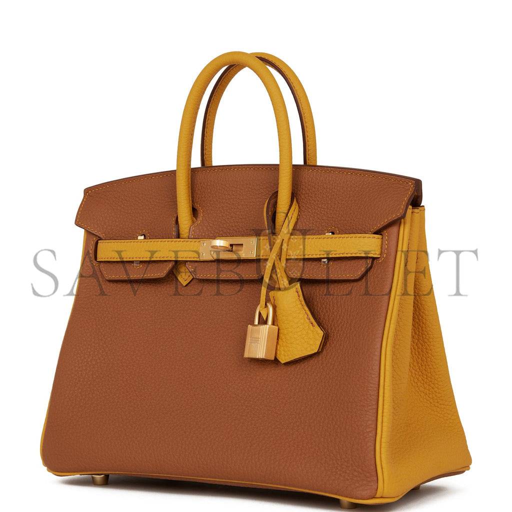 HERMES SPECIAL ORDER (HSS) BIRKIN 25 GOLD AND JAUNE AMBRE TOGO BRUSHED GOLD HARDWARE HANDMADE(25cm) HERMES SPECIAL ORDER (HSS) BIRKIN 25 GOLD AND JAUNE AMBRE TOGO BRUSHED GOLD HARDWARE HANDMADE(25cm)