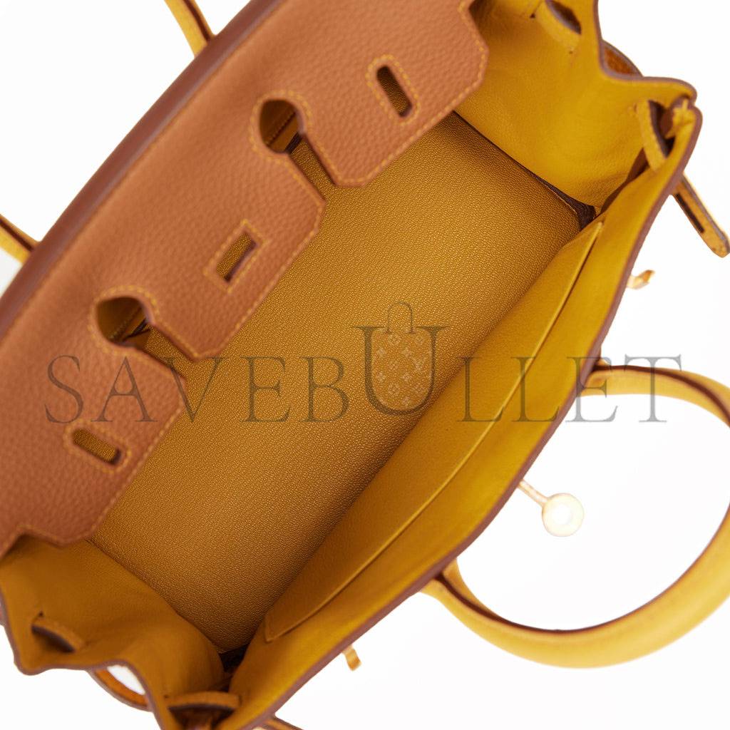 HERMES SPECIAL ORDER (HSS) BIRKIN 25 GOLD AND JAUNE AMBRE TOGO BRUSHED GOLD HARDWARE HANDMADE(25cm) HERMES SPECIAL ORDER (HSS) BIRKIN 25 GOLD AND JAUNE AMBRE TOGO BRUSHED GOLD HARDWARE HANDMADE(25cm)