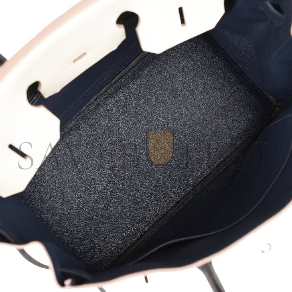 HERMES SPECIAL ORDER (HSS) BIRKIN 35 CRAIE AND BLEU NUIT TOGO PALLADIUM HARDWARE (35*25*18cm) HERMES SPECIAL ORDER (HSS) BIRKIN 35 CRAIE AND BLEU NUIT TOGO PALLADIUM HARDWARE (35*25*18cm)