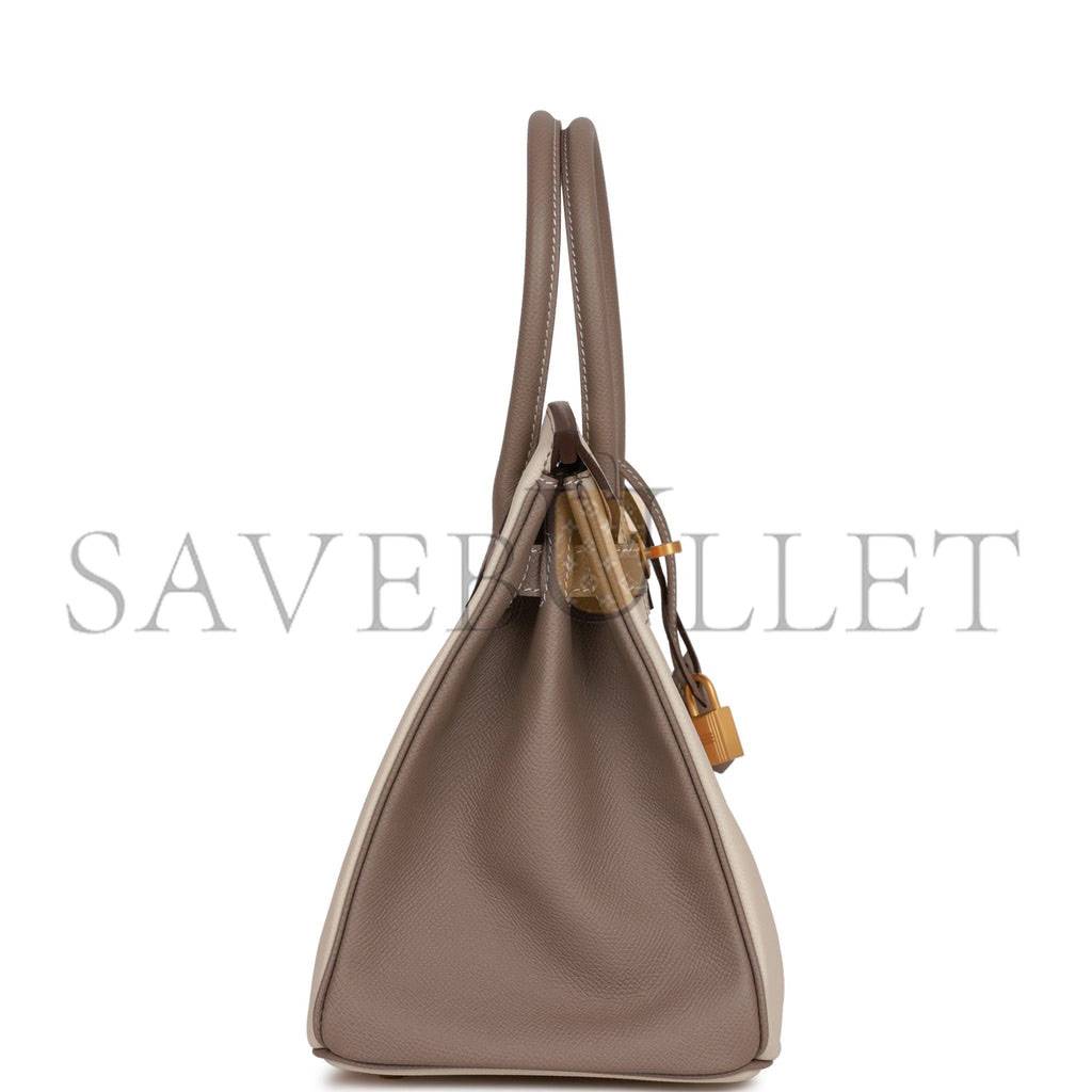 HERMES SPECIAL ORDER (HSS) BIRKIN 30 CRAIE AND GRIS ASPHALTE EPSOM BRUSHED GOLD HARDWARE( 30cm*22*16cm) HERMES SPECIAL ORDER (HSS) BIRKIN 30 CRAIE AND GRIS ASPHALTE EPSOM BRUSHED GOLD HARDWARE( 30cm*22*16cm)